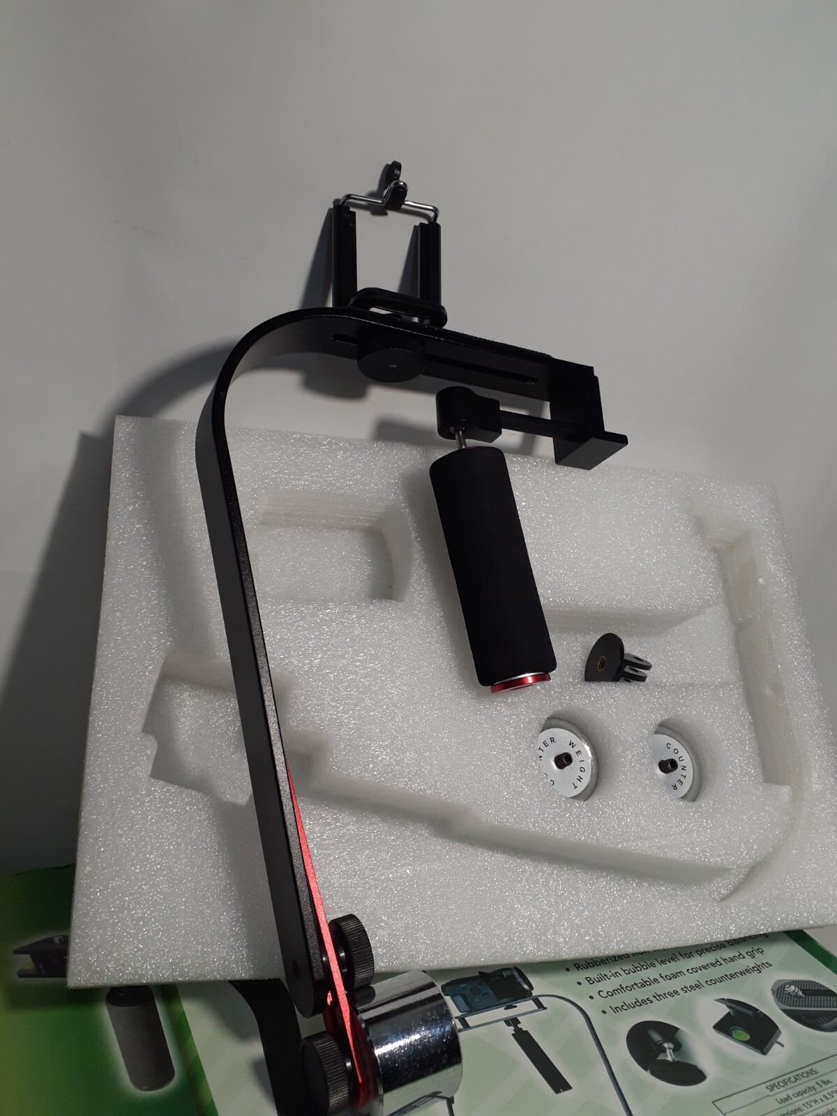 Yaetek Steady Video Action Camera Stabilizer System, Weights, For Camcorders