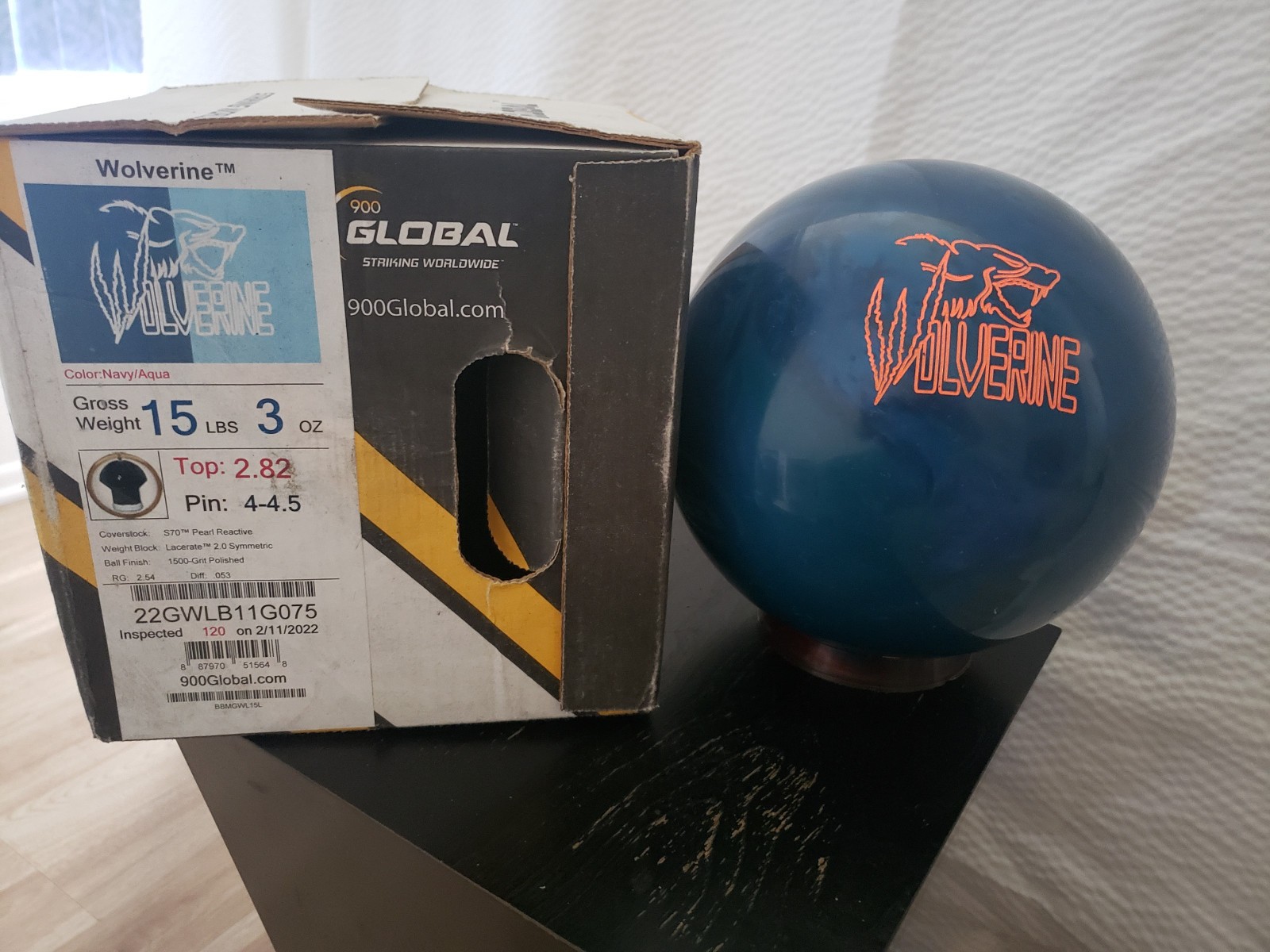 NIB 900 Global 15b Wolverine Ist Quality Undrilled Bowling Ball