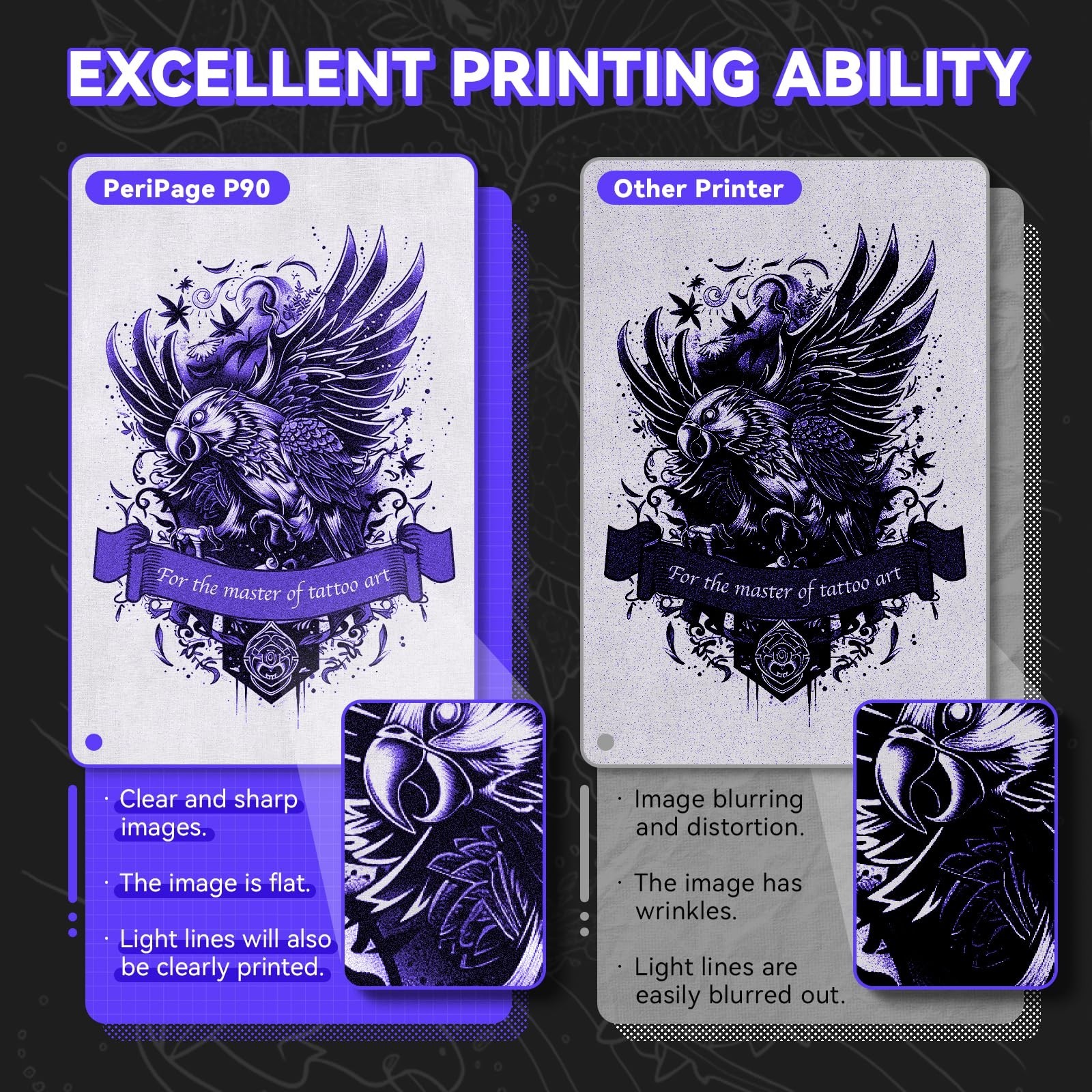 Wireless Tattoo Stencil Printer - Professional & Beginner Friendly, Bluetooth...