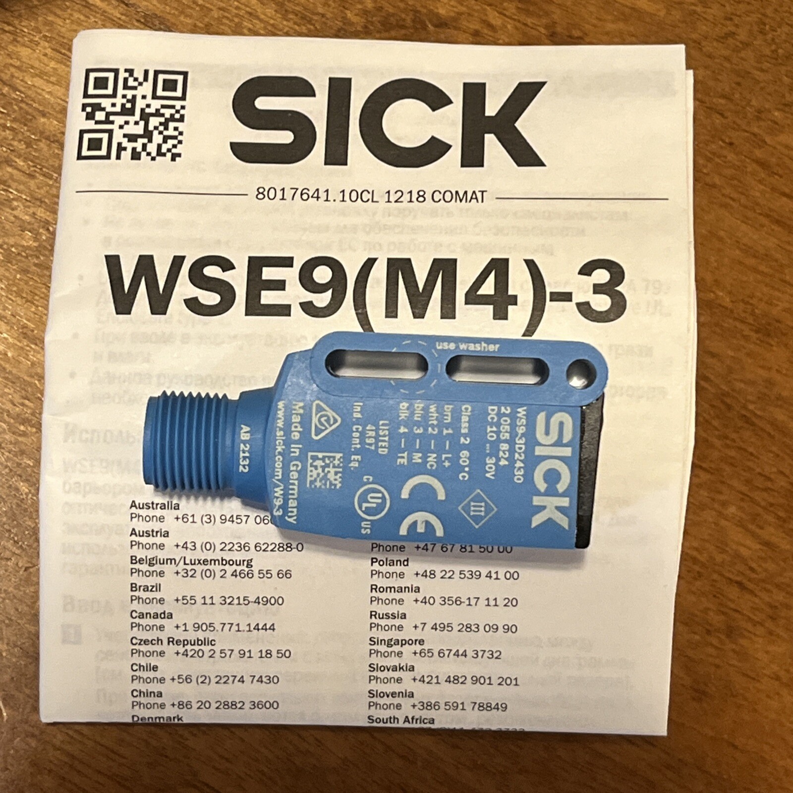 SICK WS9-3D2430 Through-Beam Photoelectric Sensor WSE9-3D2430