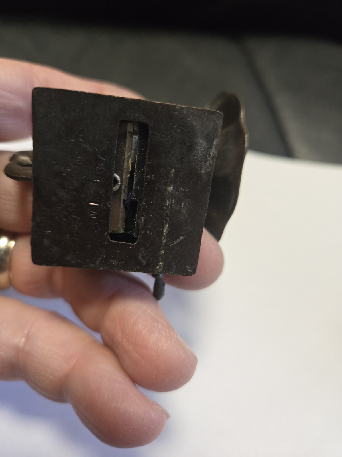 Vintage "old Time Phonograph" Die Cast Pencil Sharpener