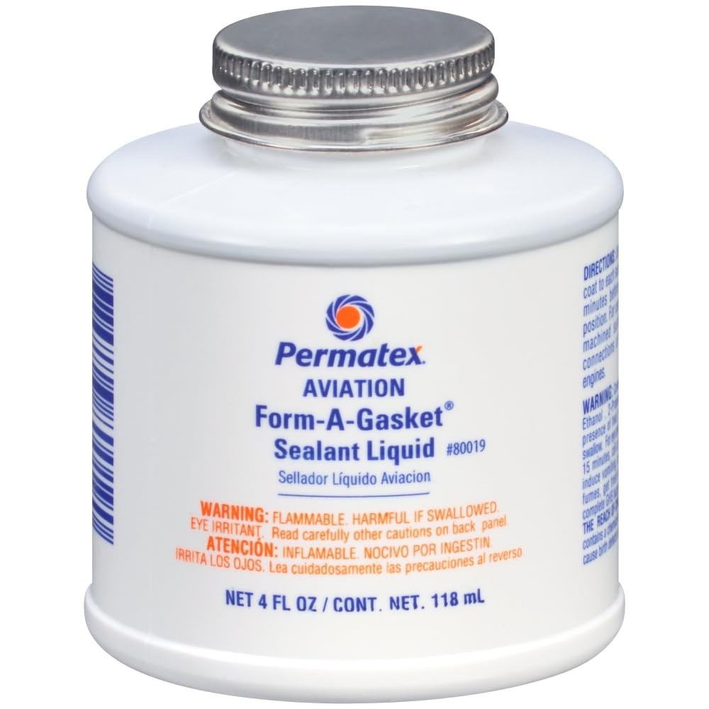 Permatex 80019 Aviation Form-A-Gasket No. 3 Sealant, 4 oz. Pack of 1, White