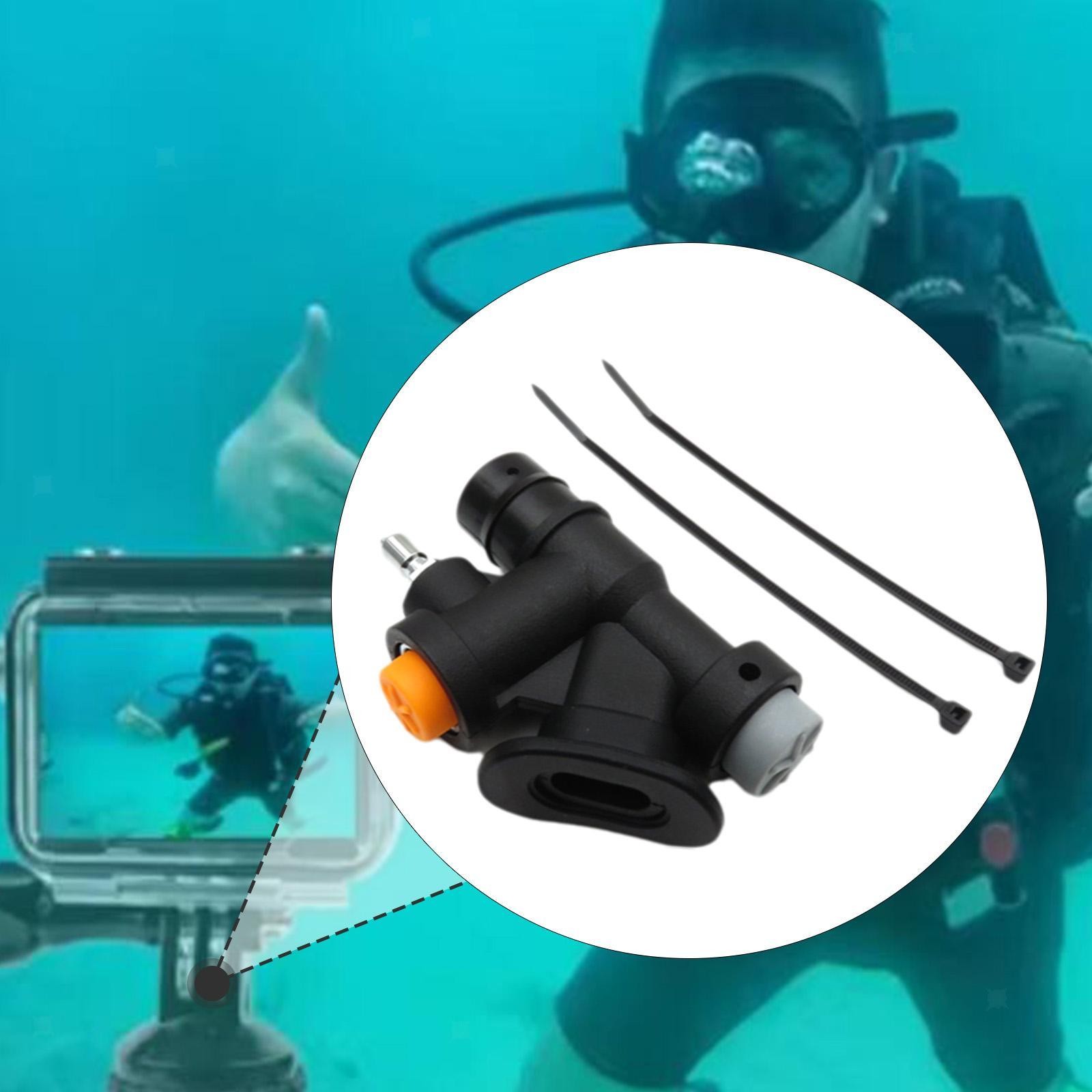 Diving BCD Power Inflator Inflation Deflation Valve for 1 inch Flex Hose