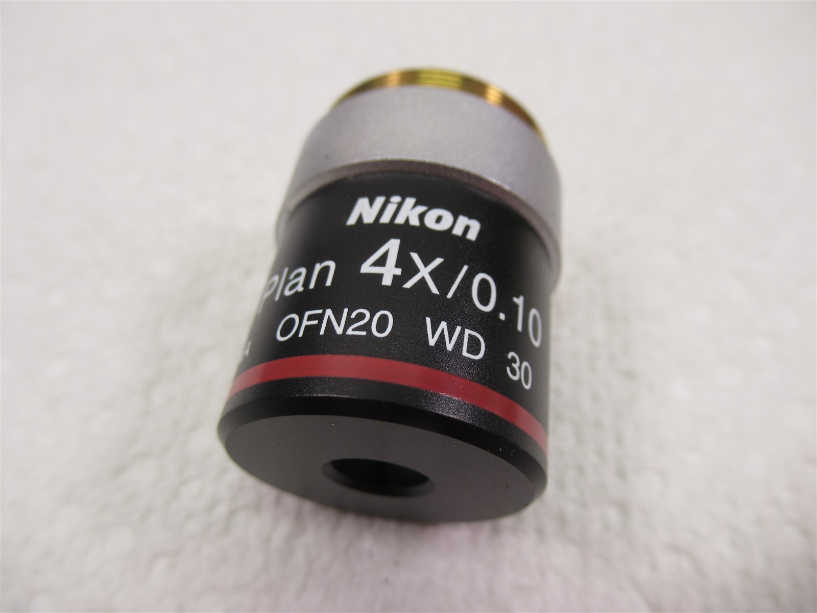 Nikon E Plan 4x / 0.10 OFN20 WD 30 Microscope Objective Lens for Eclipse Models