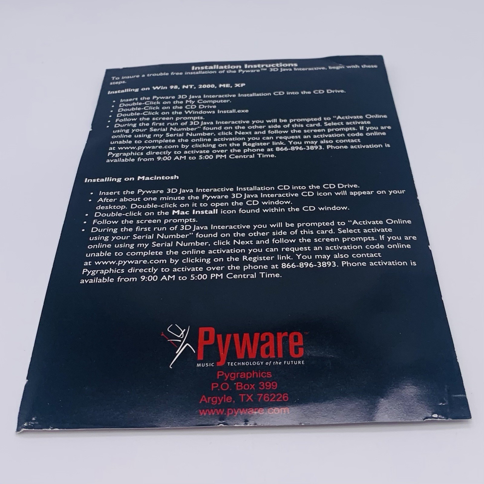 Pyware 3D Java Interactive Standard Ed V4 Marching Band Drill Writing Software