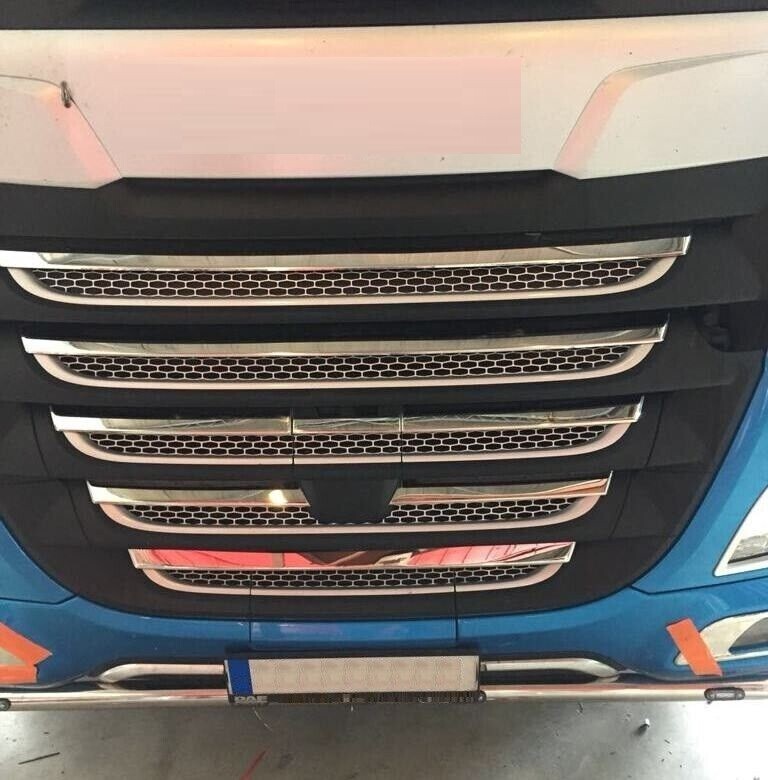 8 piece set Mirror Stainless Steel Front Grill Covers for new DAF XF 106 trucks