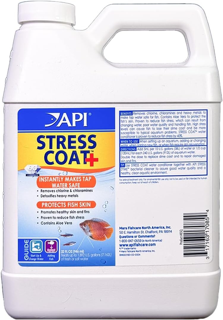 STRESS COAT Aquarium Water Conditioner 32-Ounce Bottle