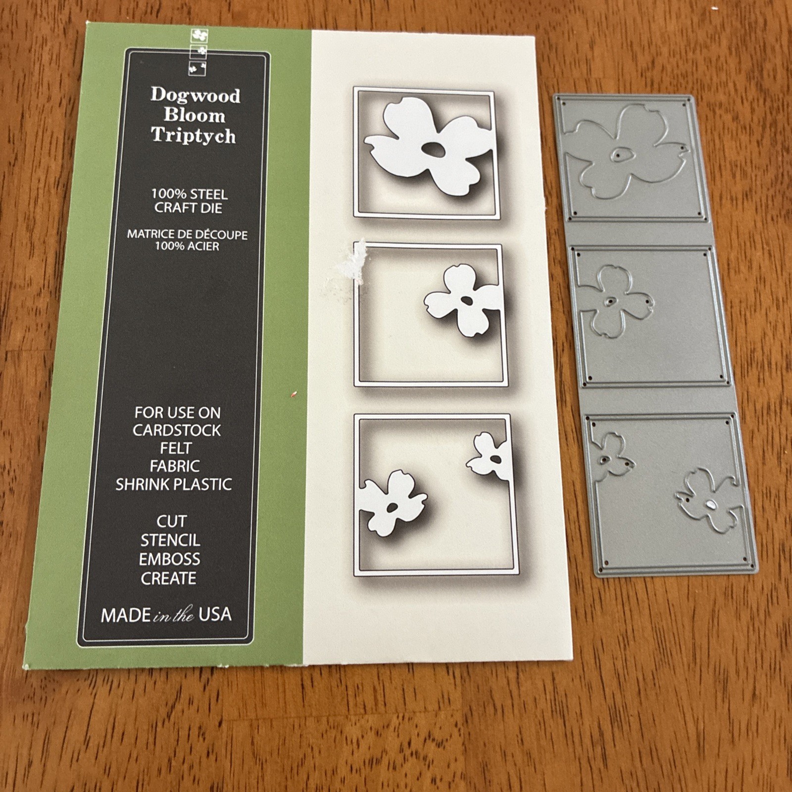 Poppy Stamps -Dogwood Bloom Triptych Die Set-Style #1532