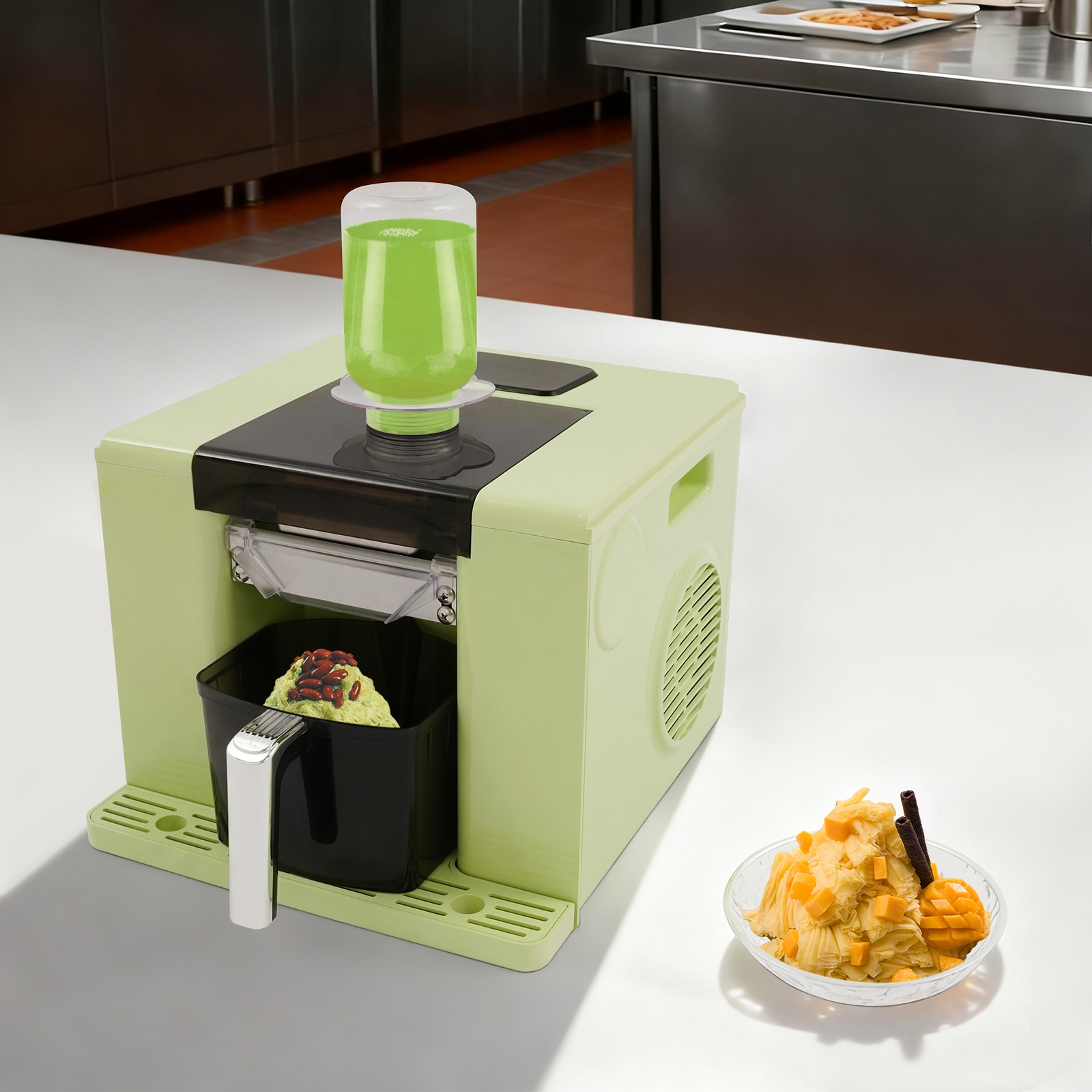 0.8qt Snowflake Ice Maker Machine Shaved Ice Machine Automatic Ice Crusher 280W