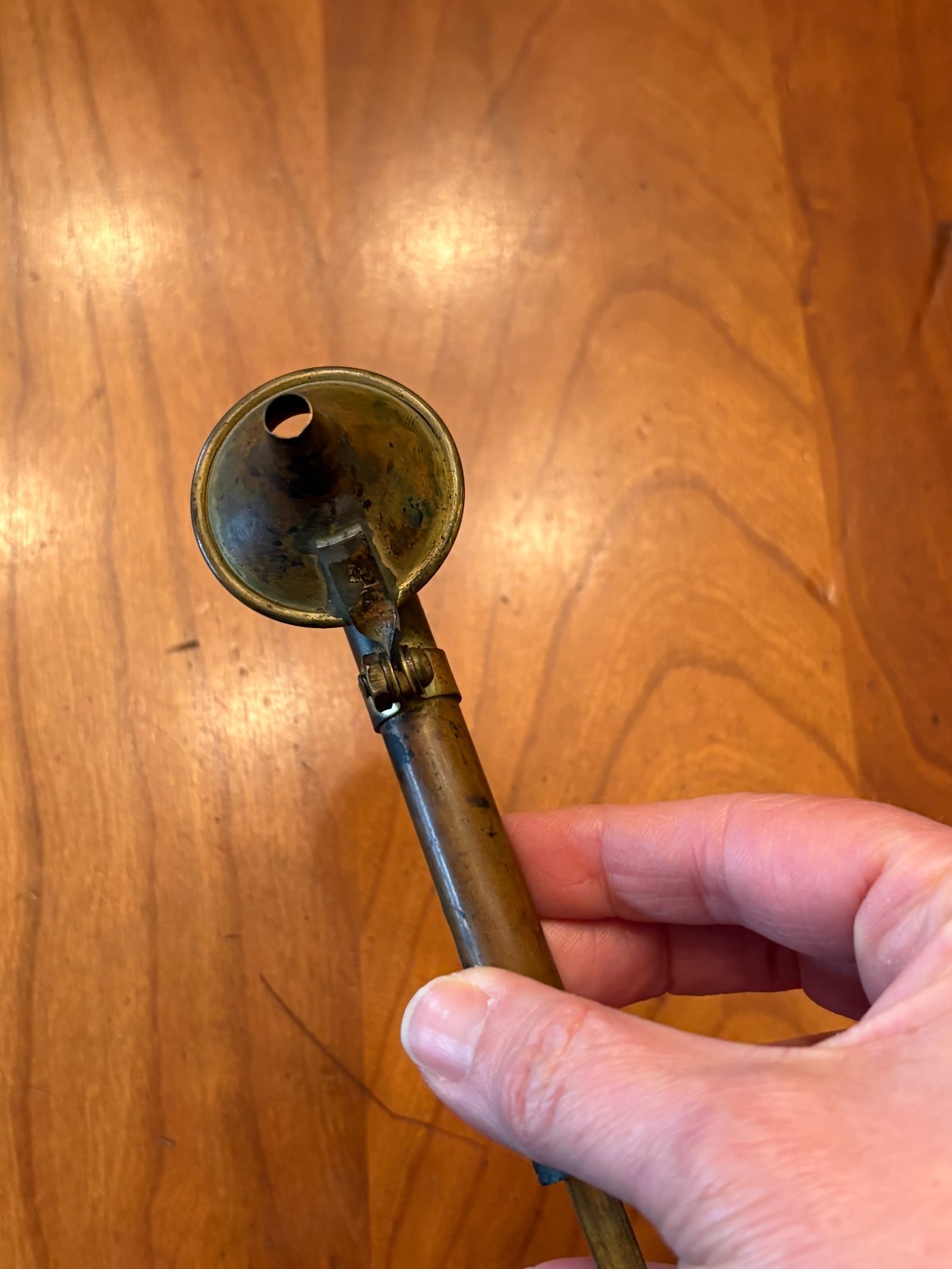 Vintage Brass Adjustable Black Powder Measure Muzzleloader Funnel