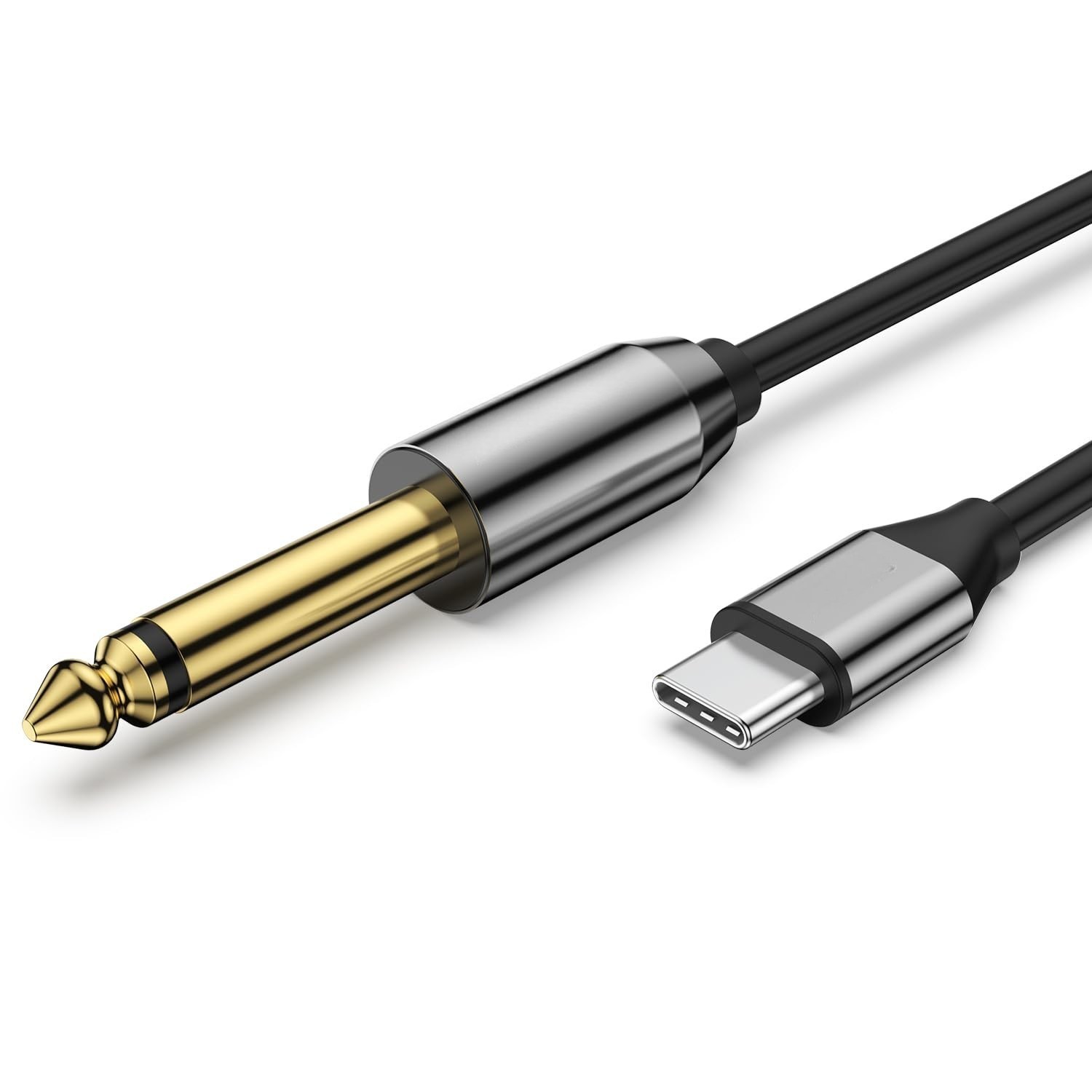 Cable Audio USB C a Jack 6.35mm 1/4 Mono para Amplificador Mezclador iPhone 6.5F