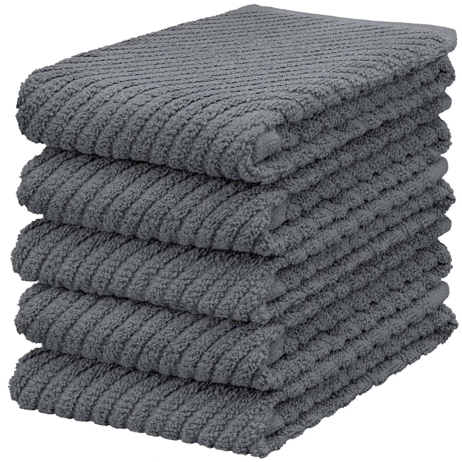5 Pack 100% Cotton Kitchen Towels, 16x19 inch Soft Terry Dish Towels Absorben