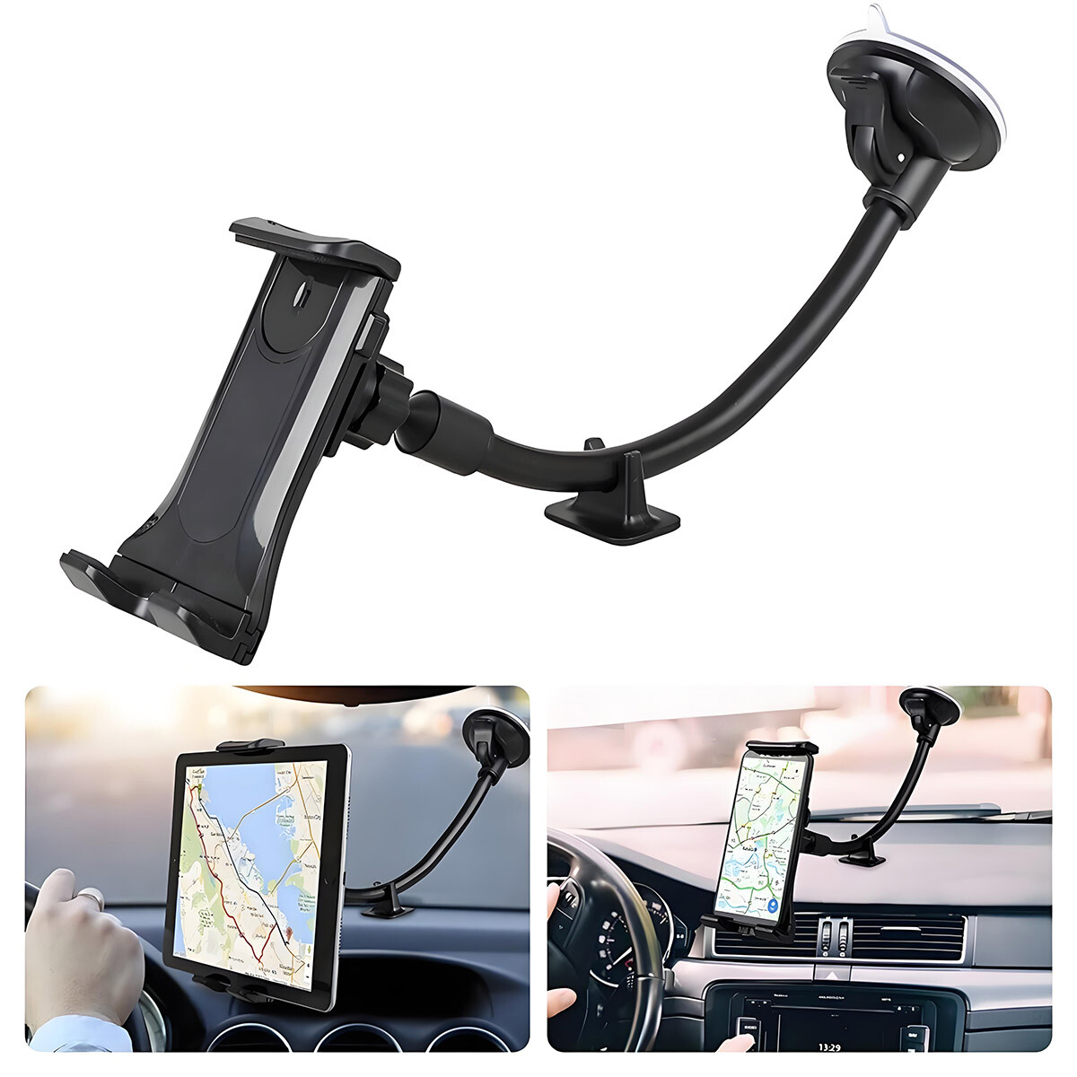 360° Universal Car Windshield Holder Desktop Mount For Cellphone Tablet iPad GPS