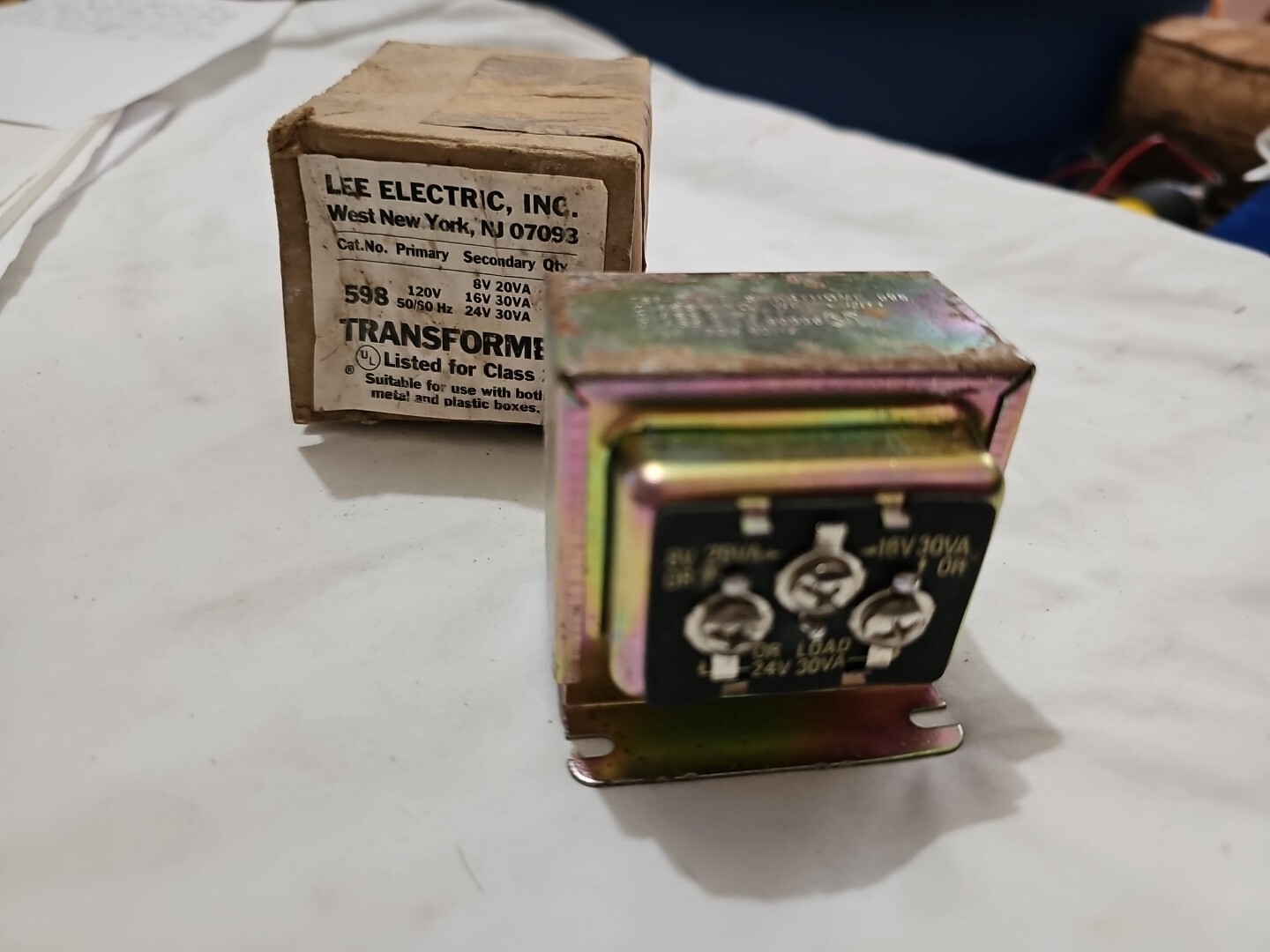 Lee Electric 598 Class 2 Transformer 120VAC NOS New In Box