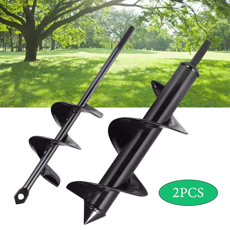 Garden Auger Spiral Drill Bit Planting Post Hole Digger Planter Bulb