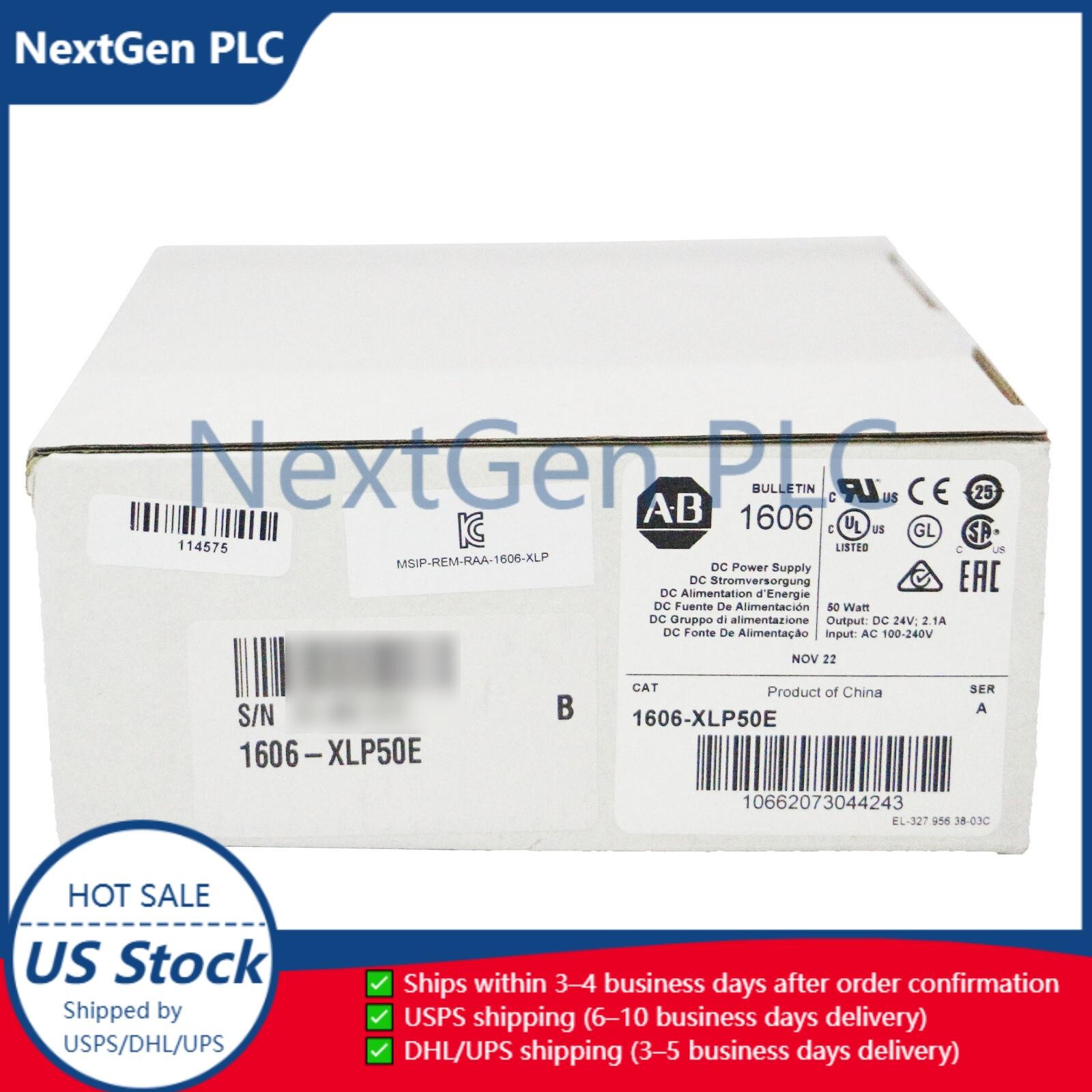 1606-XLP50E NEW AB Power Supply In Box 1606XLP50E AB US Free Tax