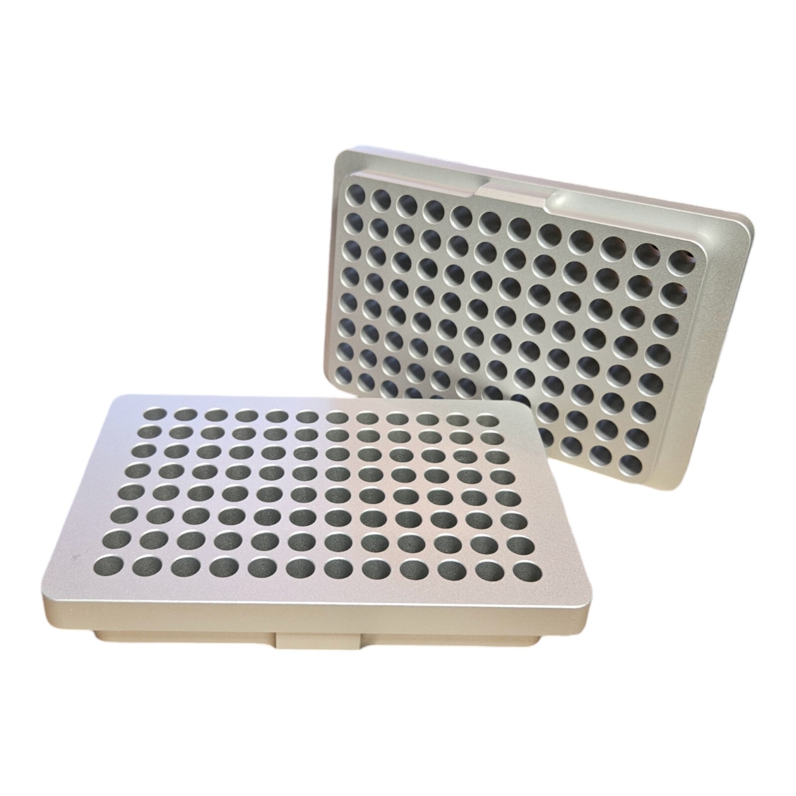 5" x 3.375" 96 Well Aluminum Adapter Plate Dry Block Bath q PCR Deepwell Handler