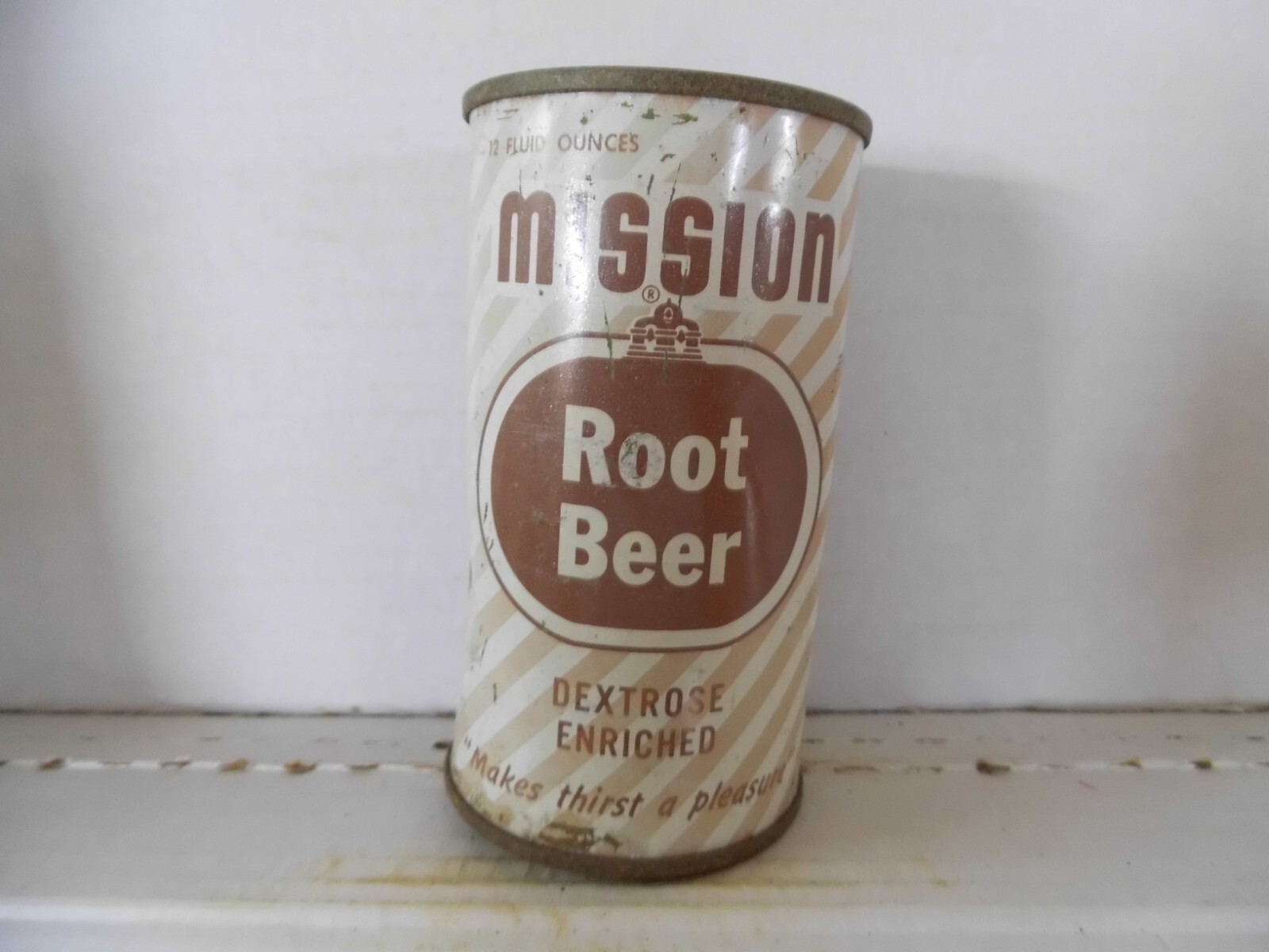 MISSION ROOT BEER F/T SODA CAN~MISSION DRY CORP., LOS ANGELES, CA