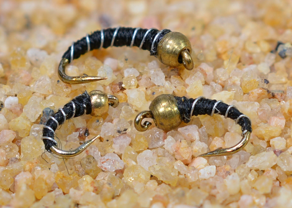 Bead Head Zebra Midge Nymph Fly - 1 Doz Flies - Choose your Size