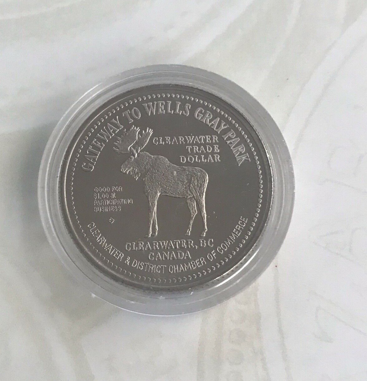 Canada Token 1989 Wells Grey Park 50th Anniversary Nickel Plated Steel