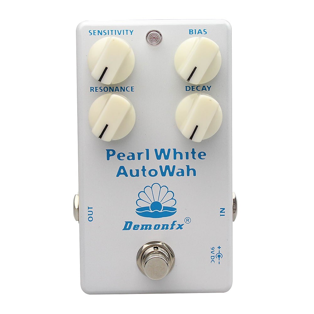 Demonfx Pearl White Auto Wah Guitar / Bass Effect Pedal New!