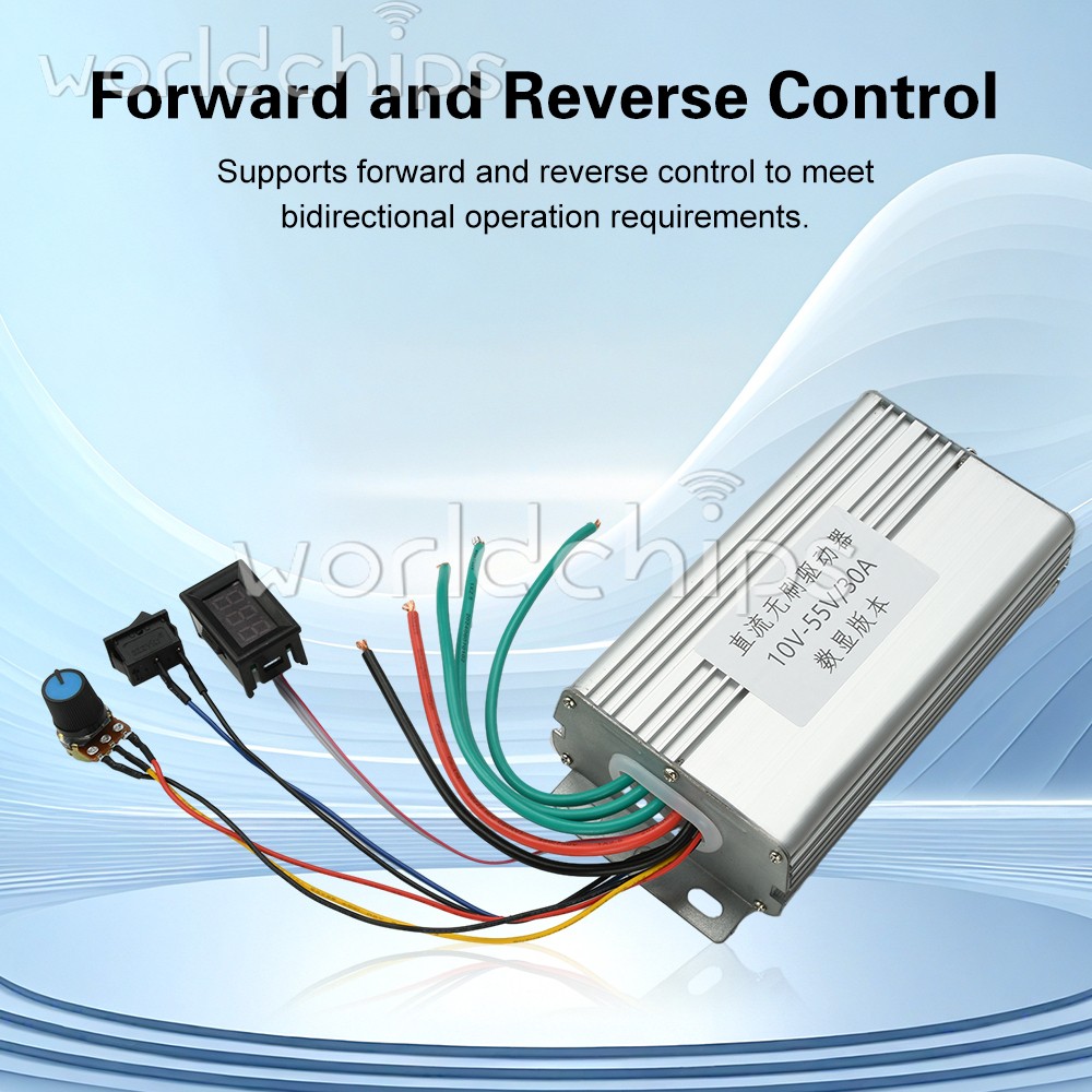 10-55V 30A 3-Phase DC Brushless Controller Electronic Speed Control Motor Drive