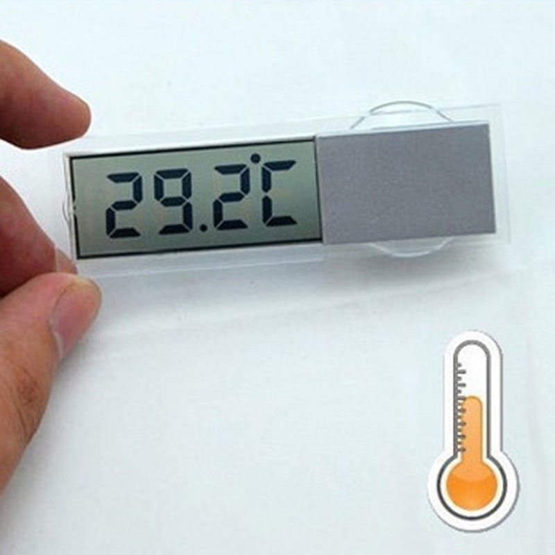 Interior Suction Cups LCD Digital Display Meter Thermometer Car Decoration