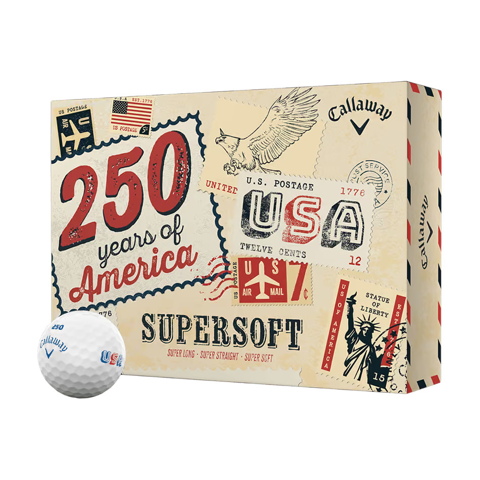 New Callaway Supersoft USA 250th Anniversary Limited Edition Golf Balls 1 Dozen