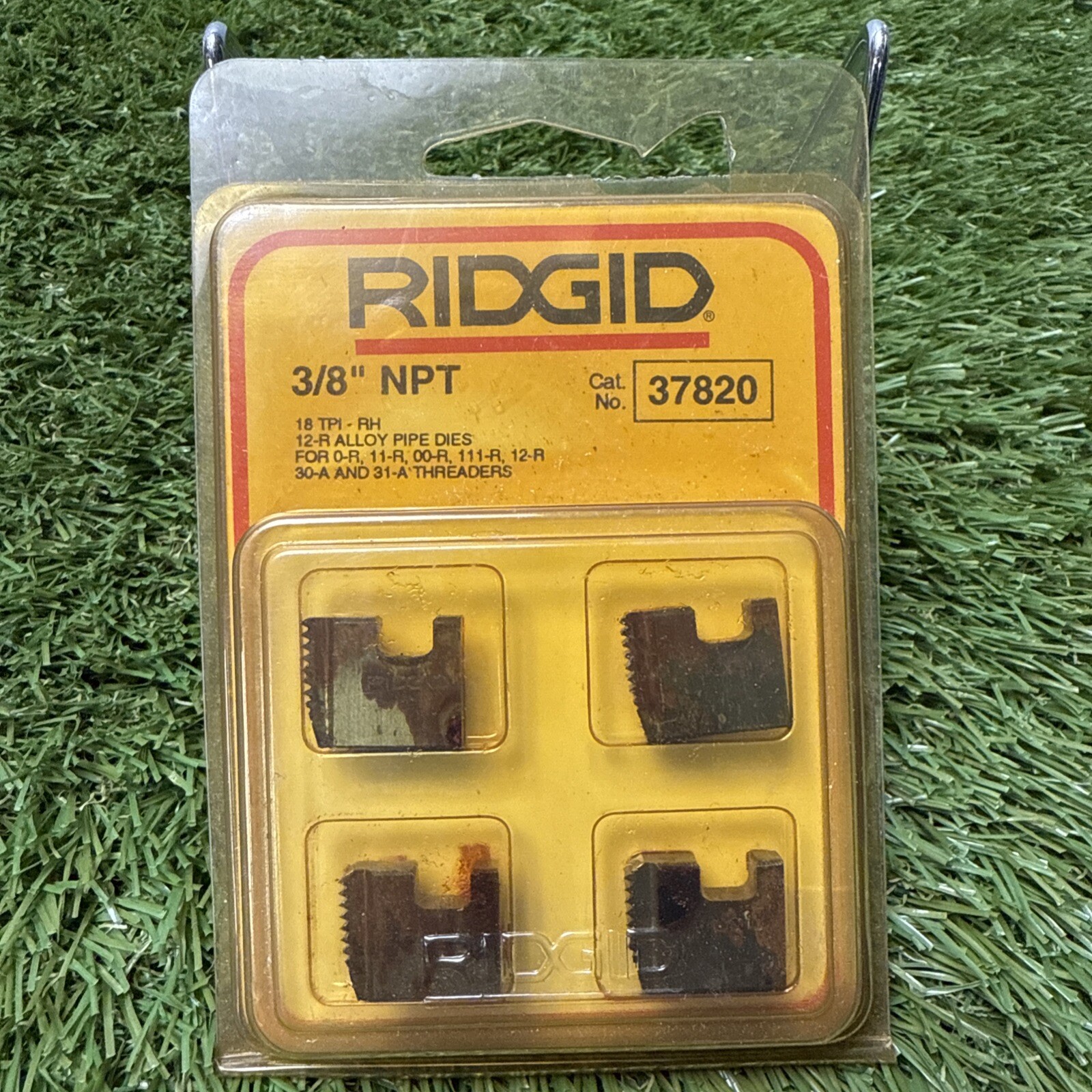 NOS Vtg Made In USA Ridgid 37820 ALLOY RH Pipe Dies 3/8" NPT NEW