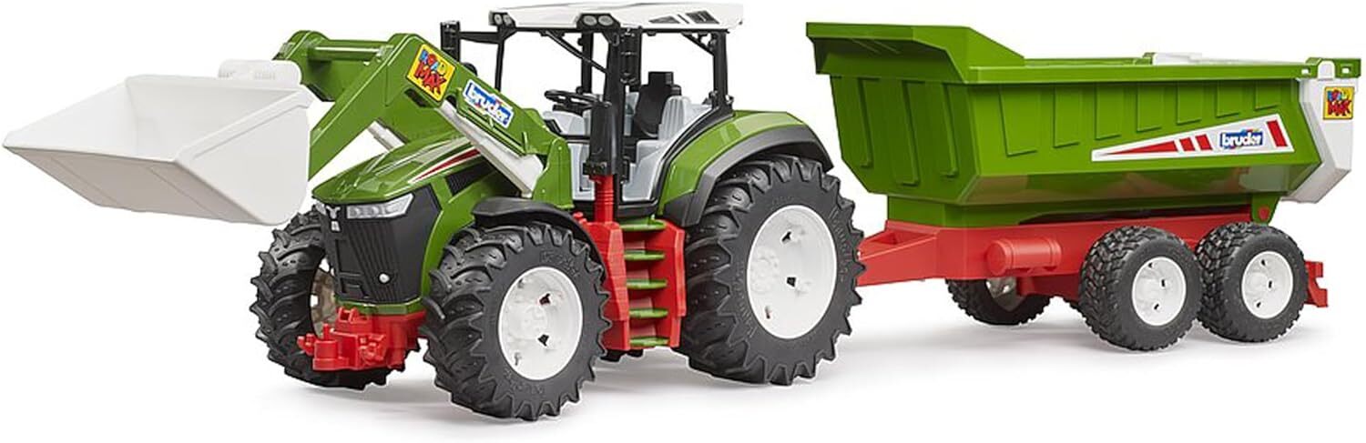 Bruder 03452 Roadmax Tractor with Front Loader and Tipping Trailer