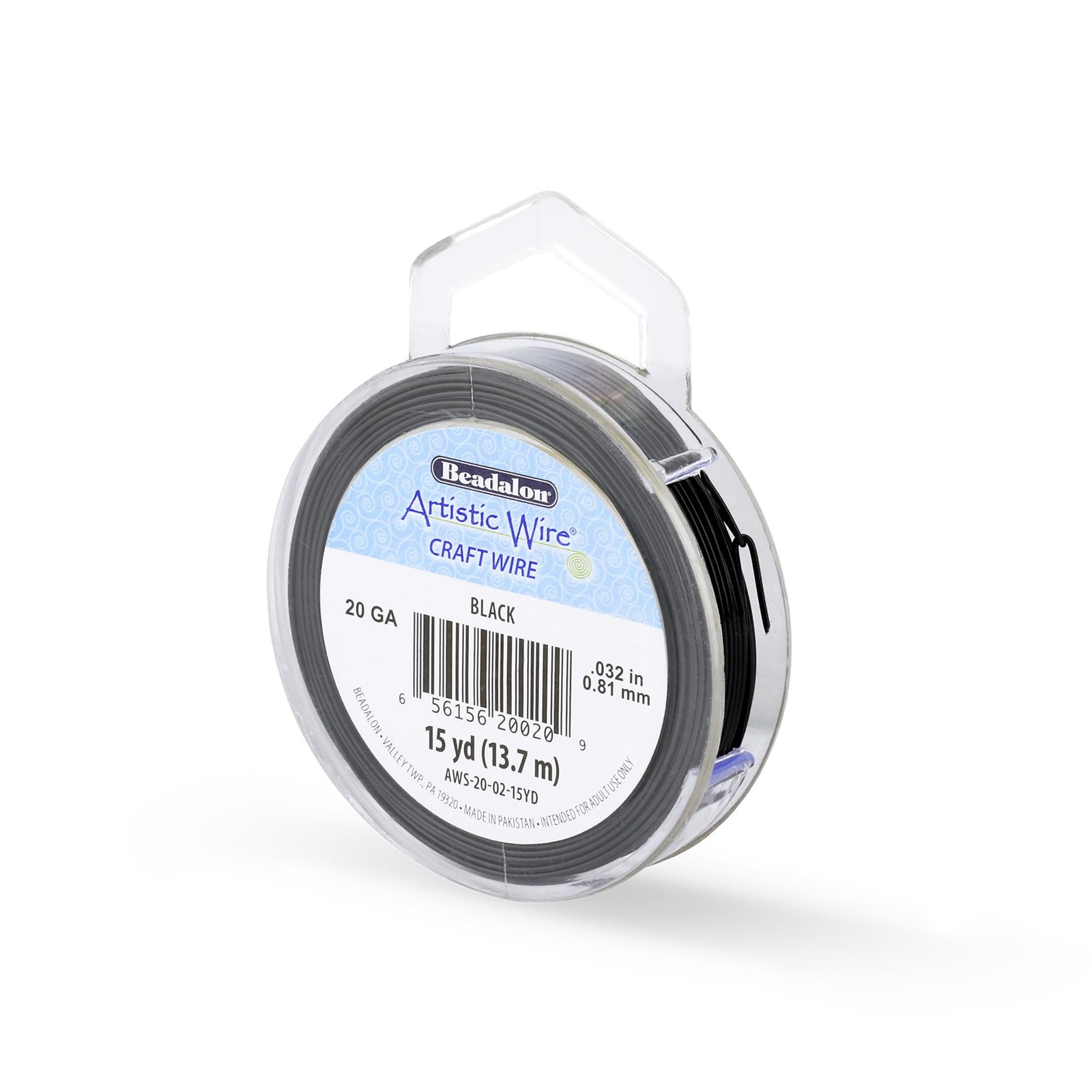20 Gauge Tarnish Resistant Colored Copper Craft Wire Black 15 YD Spool