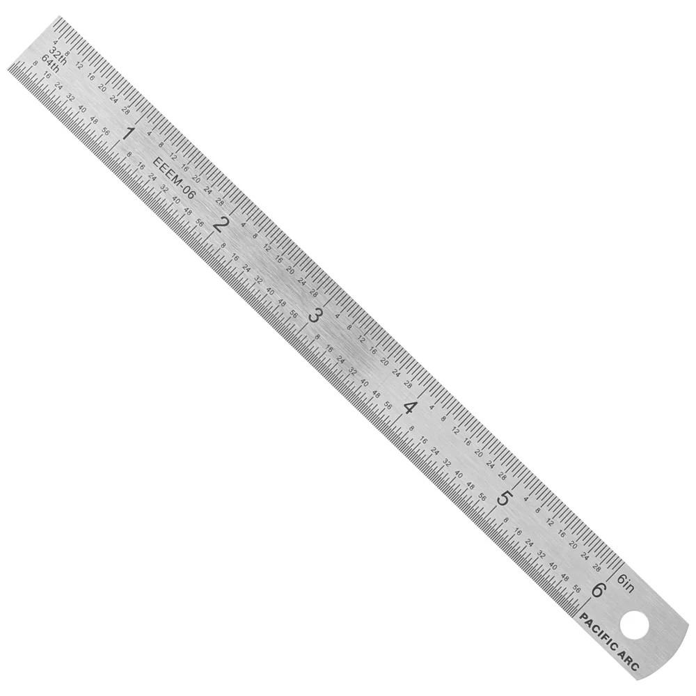 Pacific Arc Stainless Steel 6" Ruler EEEM-06