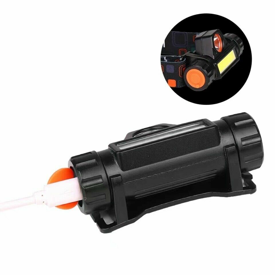 2 Pack USB Rechargeable Waterproof LED Headlamp Headlight Head Light Flashlight