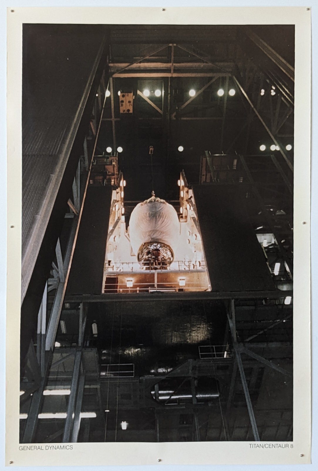 Vintage General Dynamics Space Systems Titan Centaur 8 Launch Poster NASA JPL