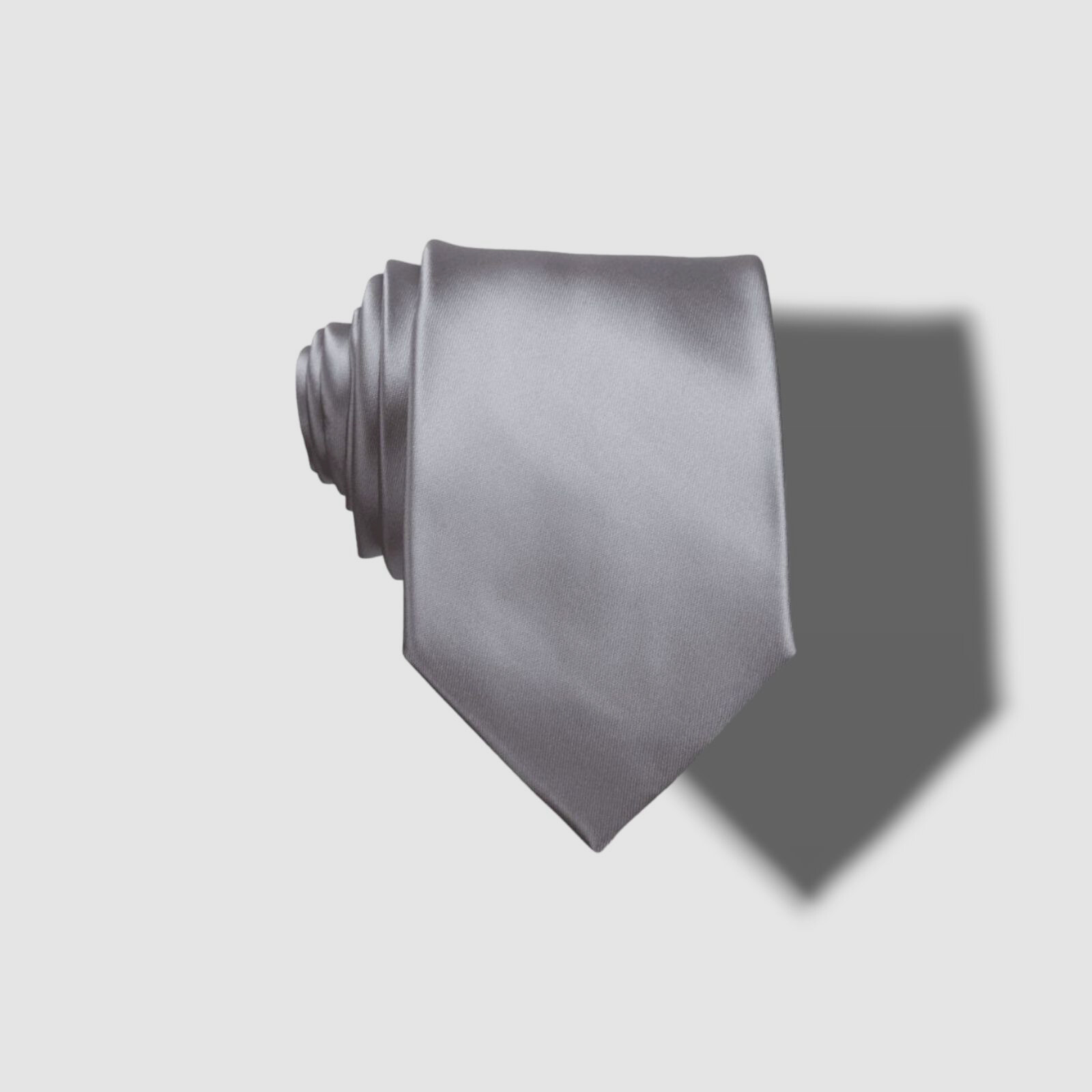 $56 Perry Ellis Men Silver Solid Satin Narrow Self Neck Tie One Size 58 x 3.25