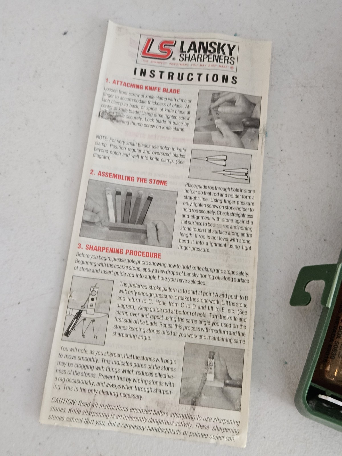 Lansky controlled-angle knife sharpening system