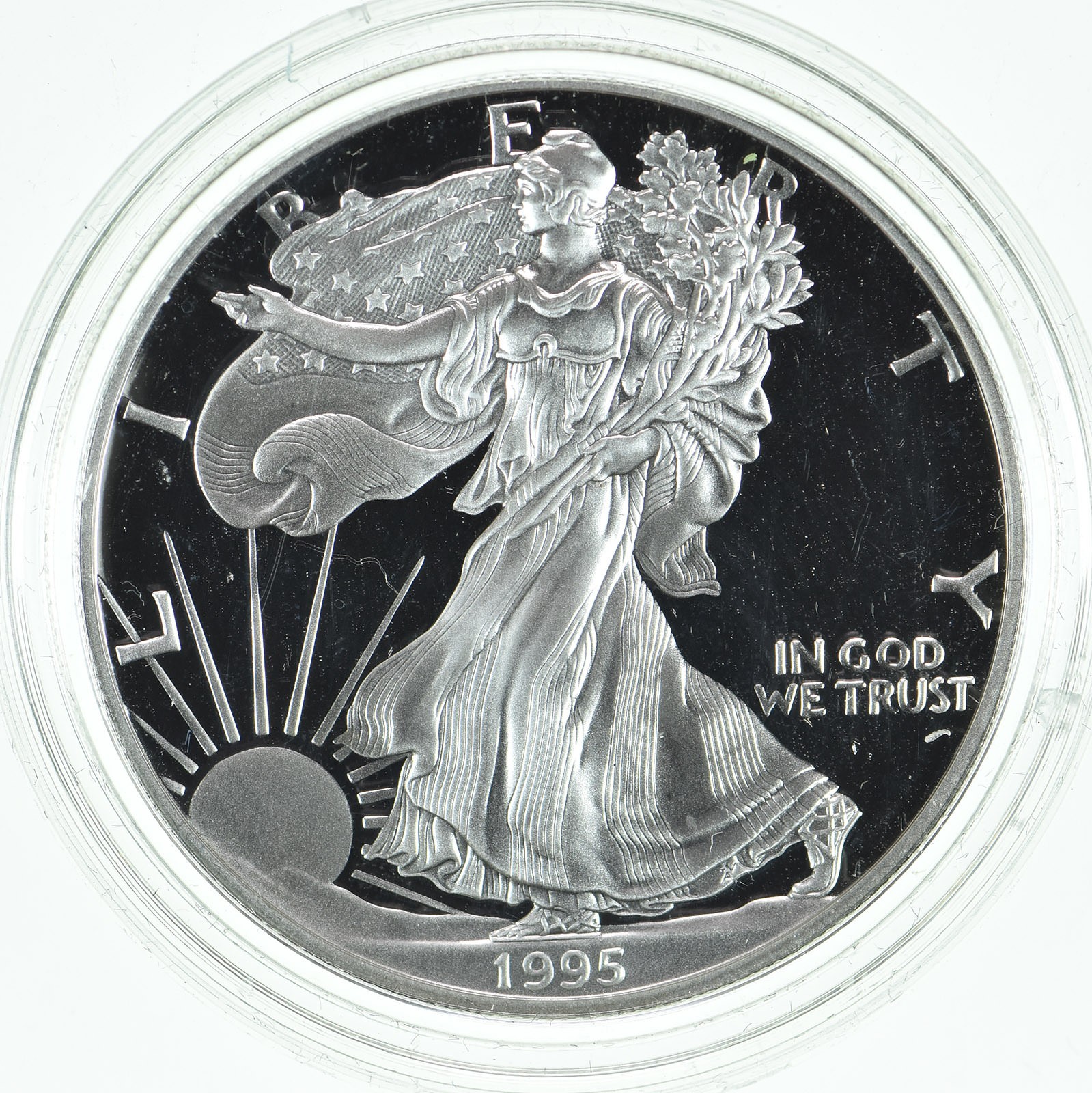 1995-P American Silver Eagle PROOF 1 Oz Silver - Coin & Box & COA