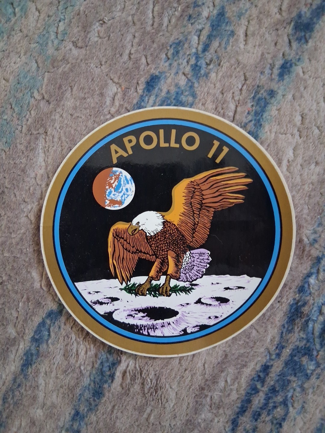 Vintage NASA Apollo 11 Sticker Moon Landing Space Mission Lunar Original