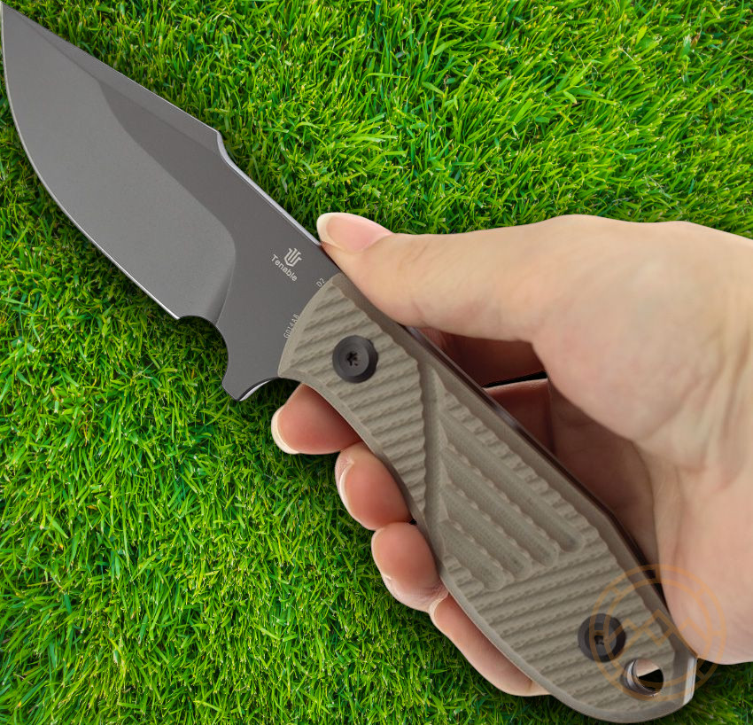 Tenable Knives Tiny Dancer Fixed Knife 3.25" D2 Tool Steel Blade G10 Handle