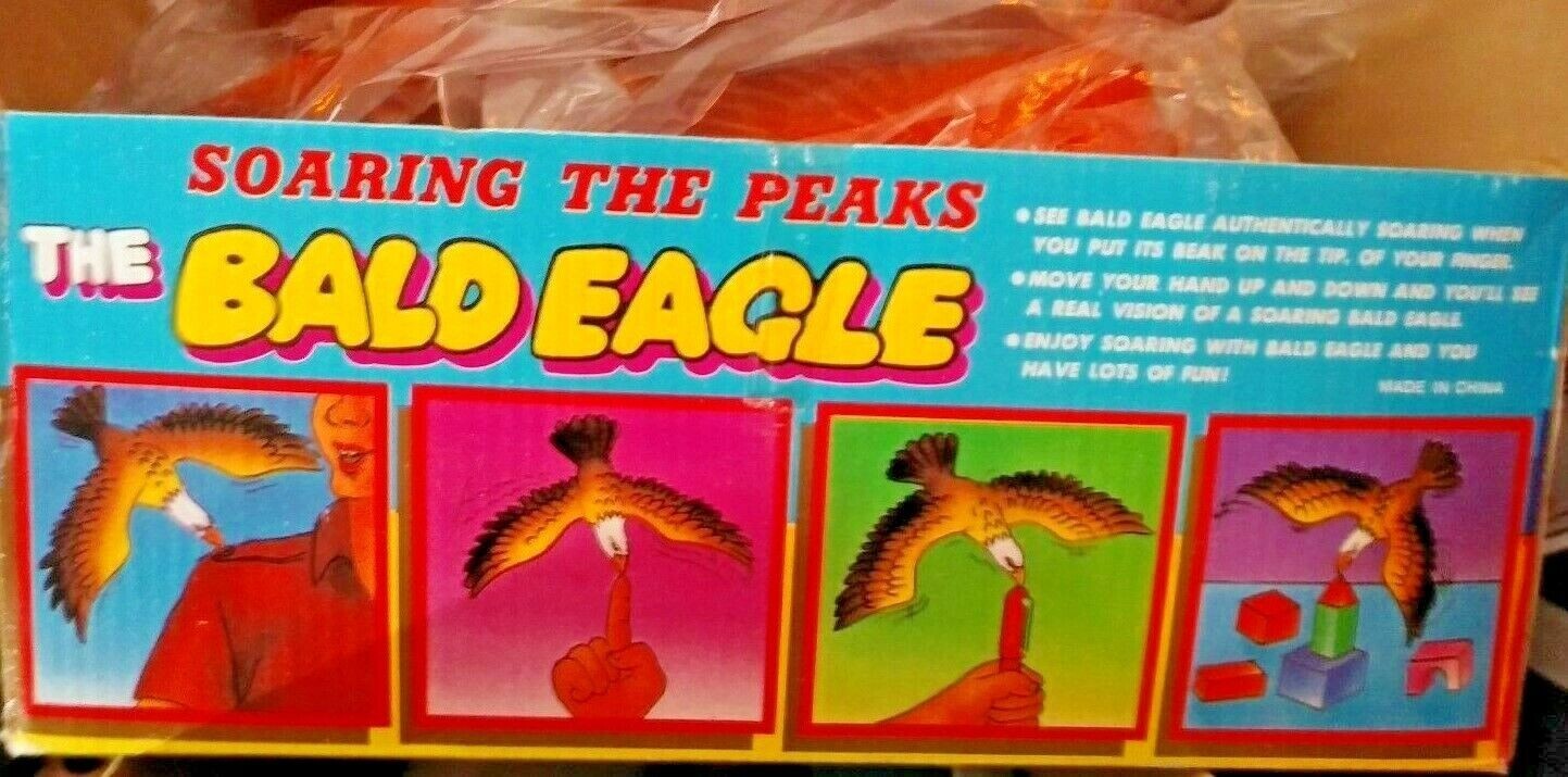 2 PIECE FUN NOVELTY BALANCING BALD EAGLE WITH BASE NIP - PINK BROWN 🦅🦅🦅🦅