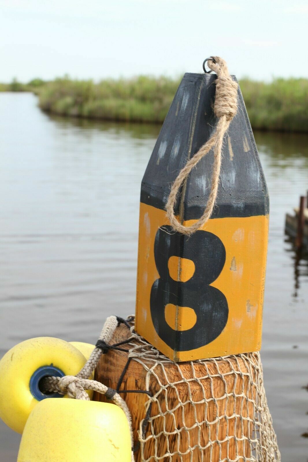 Vintage Style Distressed Wooden Float Replica, WF-3