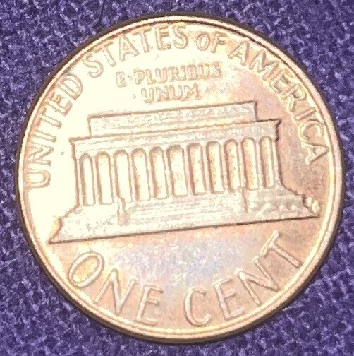 1982 D copper penny