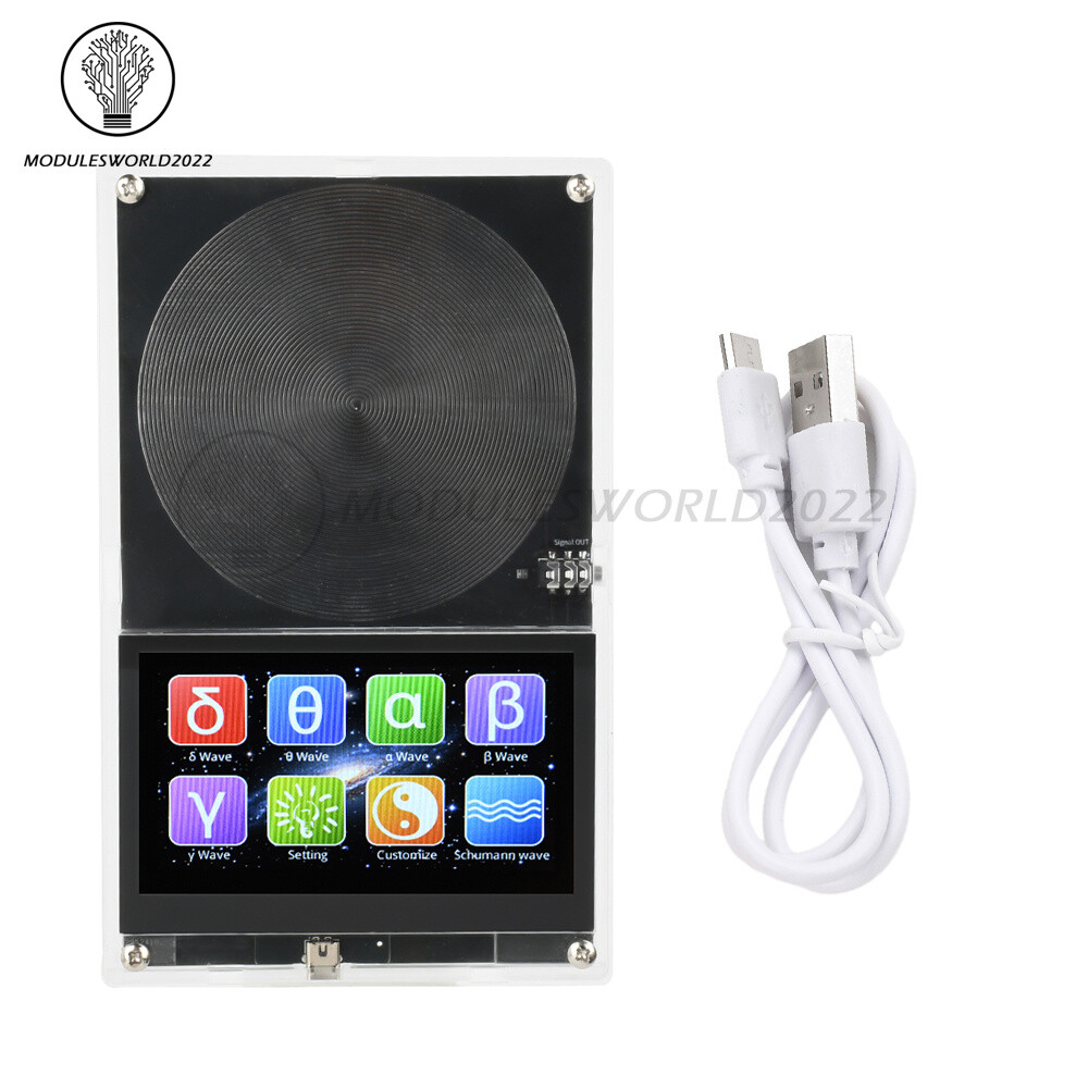 DC5V Touch Screen Schumann Wave Signal Generator 0.01-99999Hz With Acrylic Case