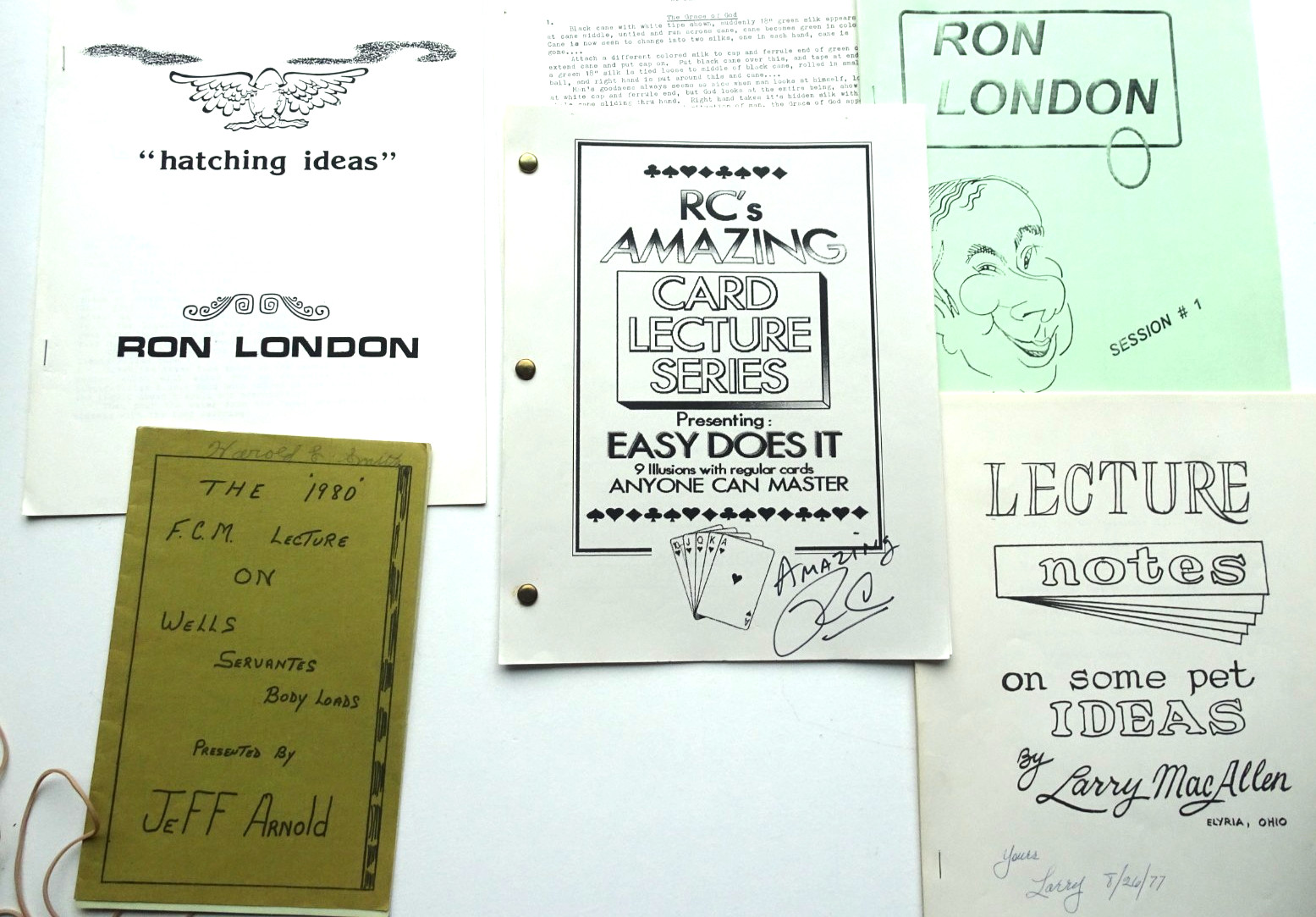 LOT 39 - 6 MAGIC Lectures Ton London, Jeff Arnold, R C,  MacAllen, FCM