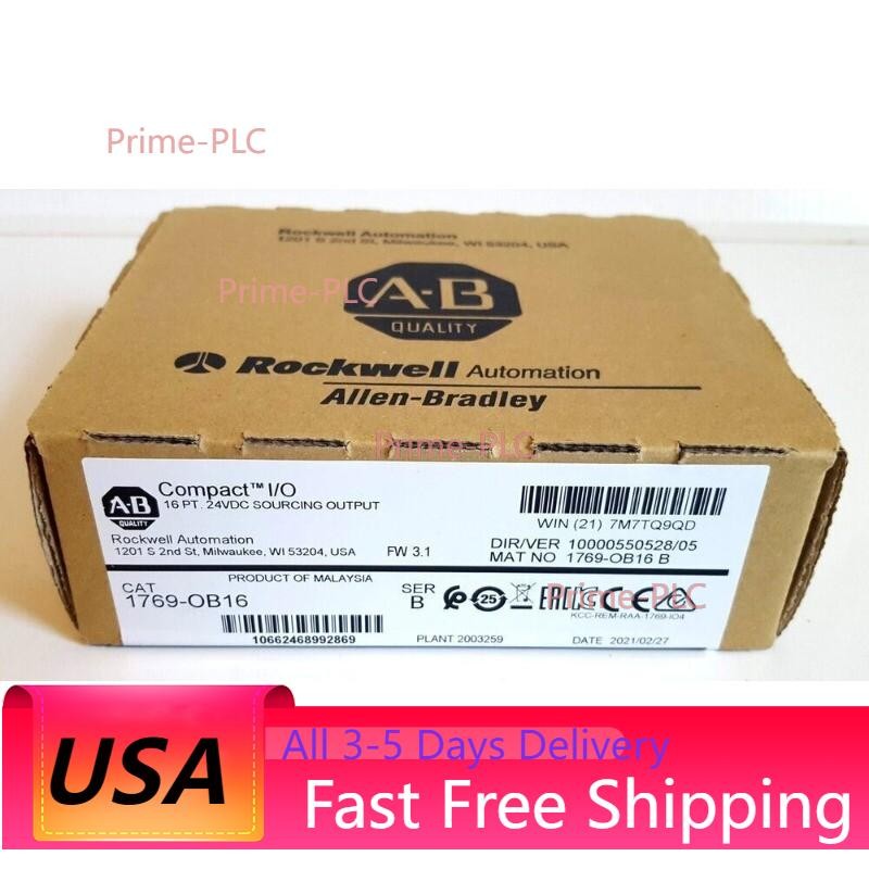 New Allen Bradley 1769-OB16 Output Module CompactLogix 16pt 24VDC US Stock