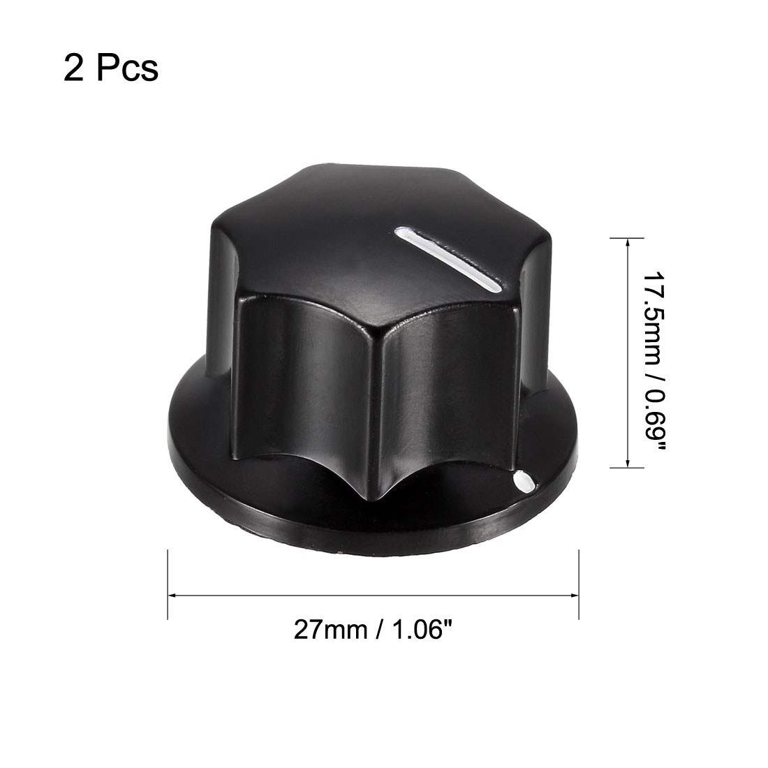 2Pcs Speaker Control Knob Power Amplifier Knob 27mm Dia. Rotary Knobs