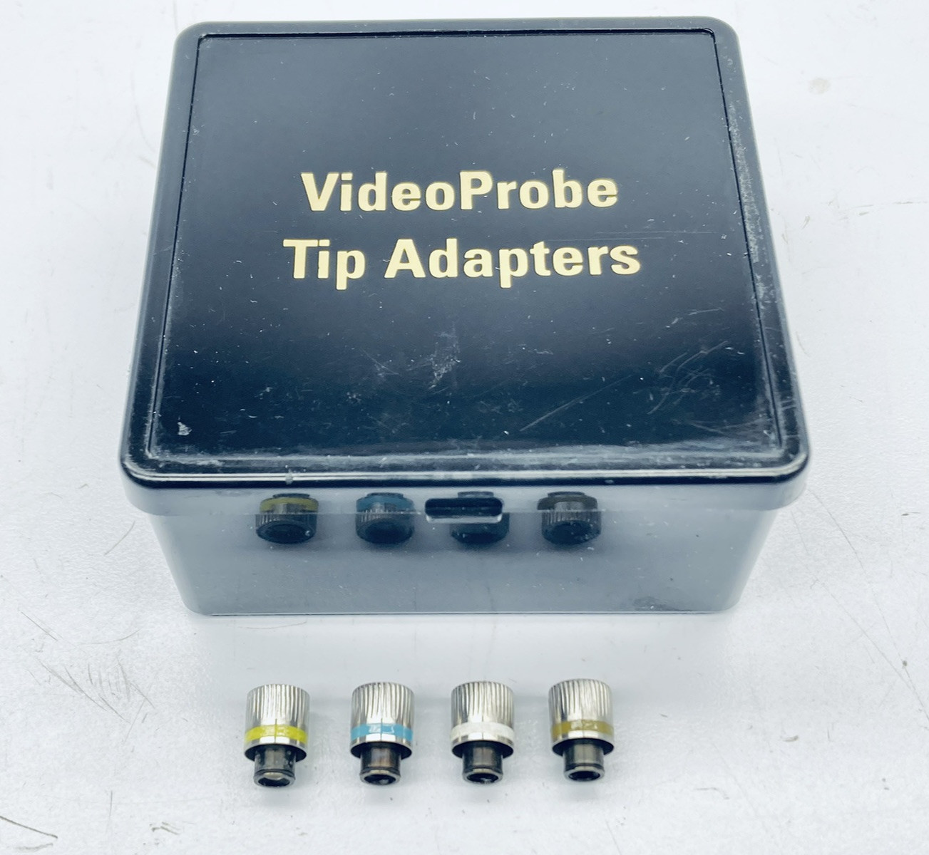 LOT OF 4 EVEREST VIDEOPROBE TIP ADAPTERS 8mm PROBE TIP OPTICS IPT820FF / IPT840