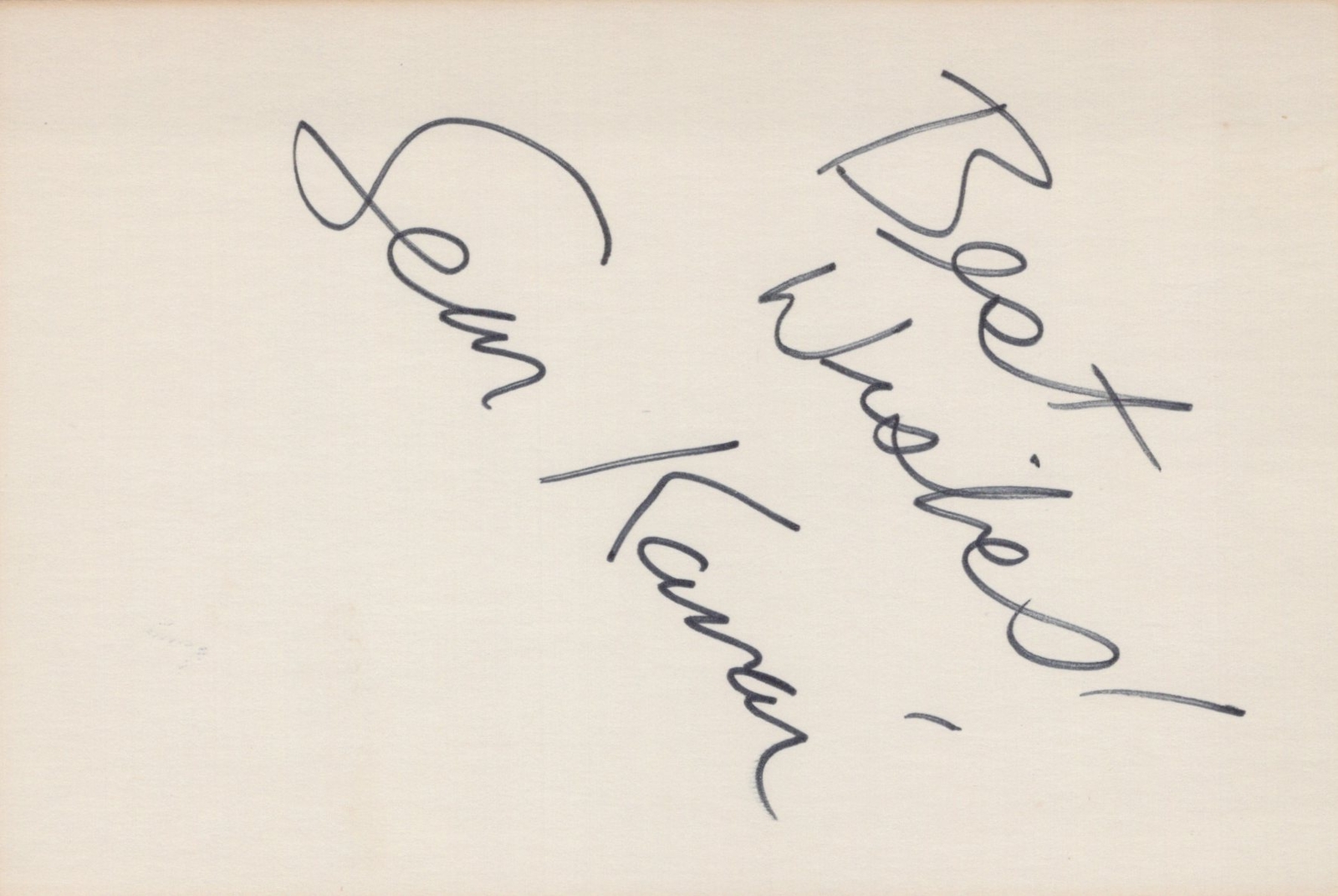 Sean Kanan signed 4x6 index card