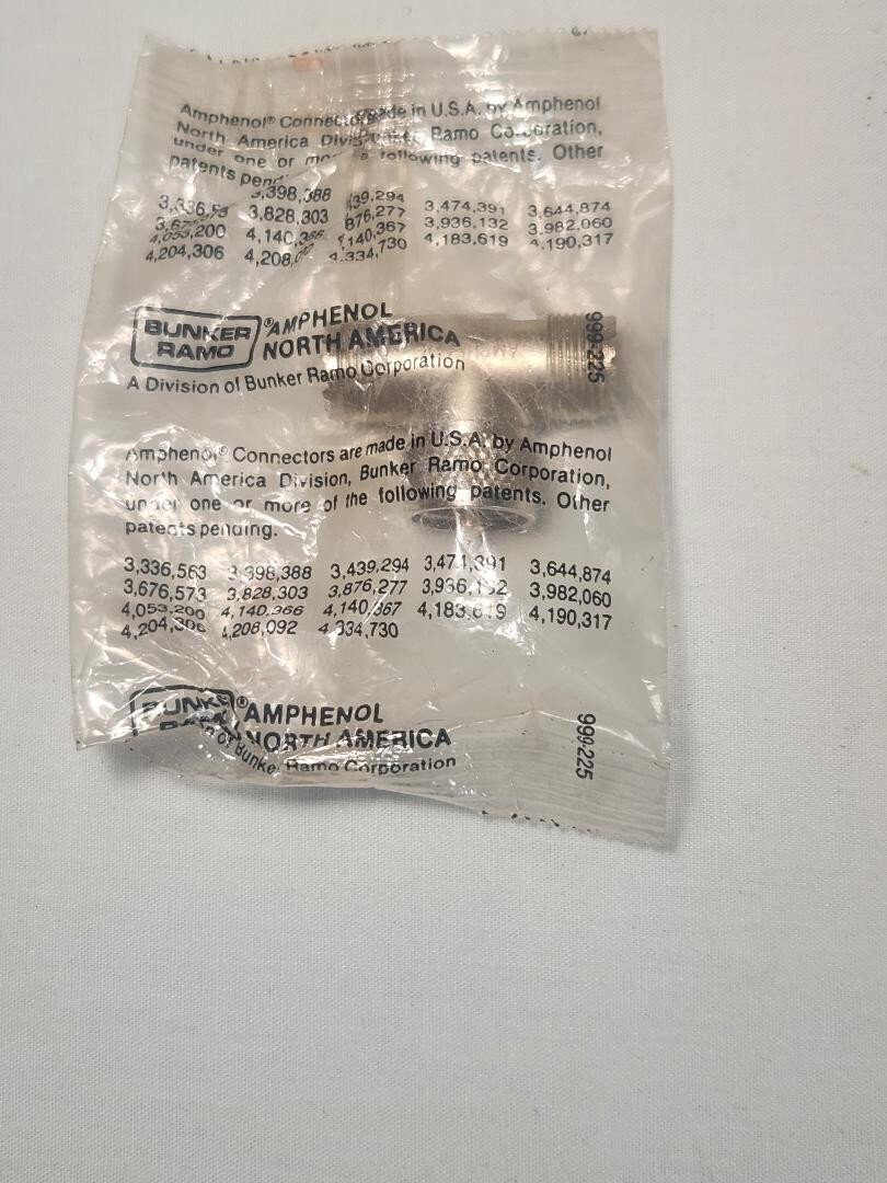 VINTAGE AMPHENOL PL259 T ADAPTER BUNKER RAMO