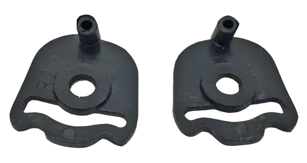 LS2 Blaze/Pioneer V2 Shield Pivot Base Plates Black